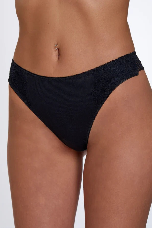 Lace String תחתון חוטיני בד ריב