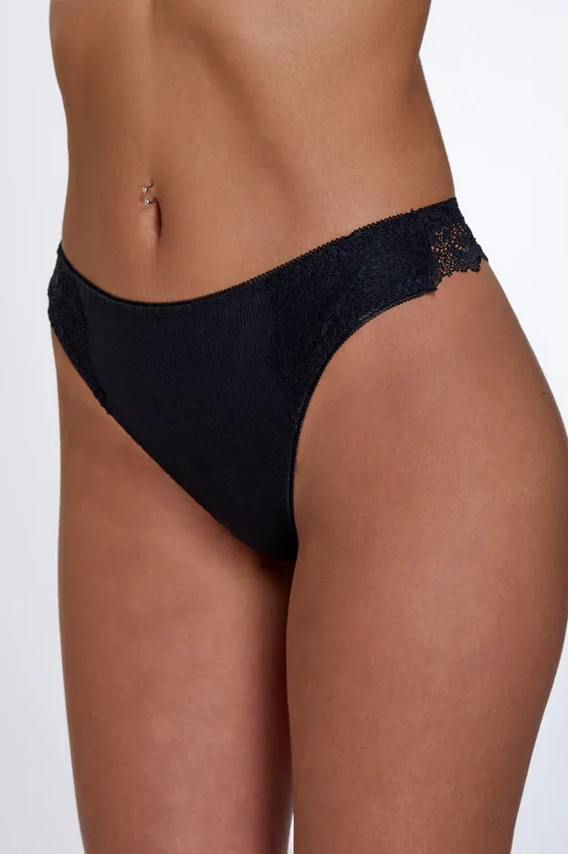 Lace String תחתון חוטיני בד ריב