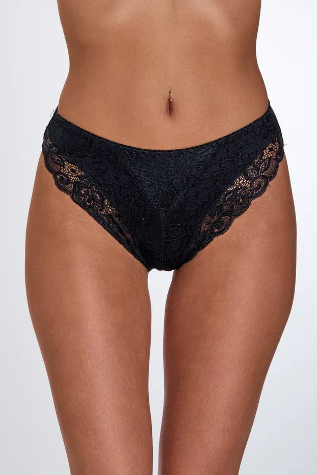 Brief cotton with Lace תחתון קלסי בשילוב תחרה