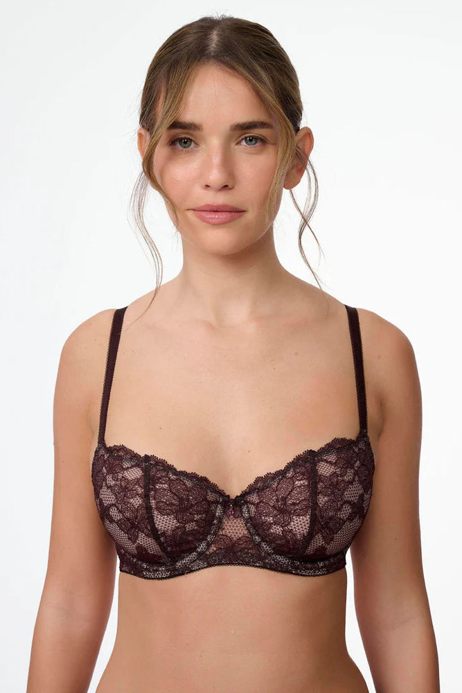 חזייה לא מרופדת עם ברזלים מתחרה - חציל