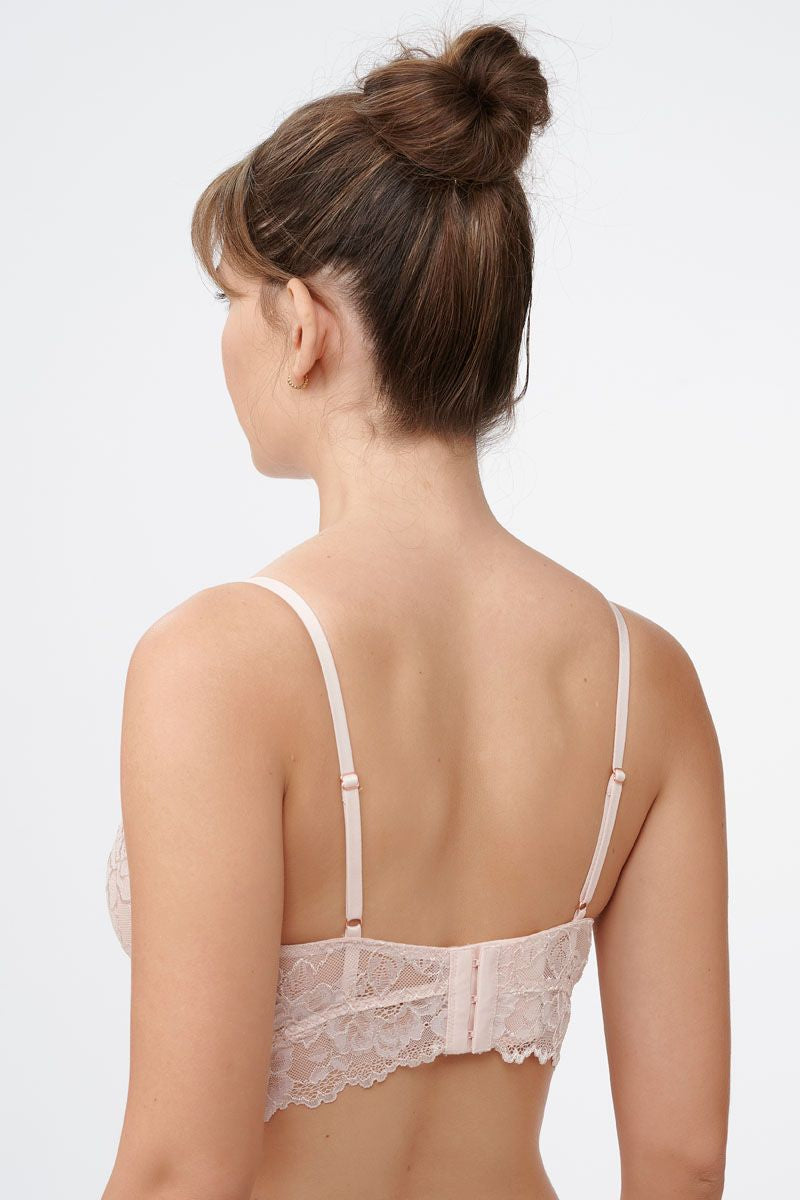 ברלט תחרה עם ברזלים ללא ריפוד במראה חזייה