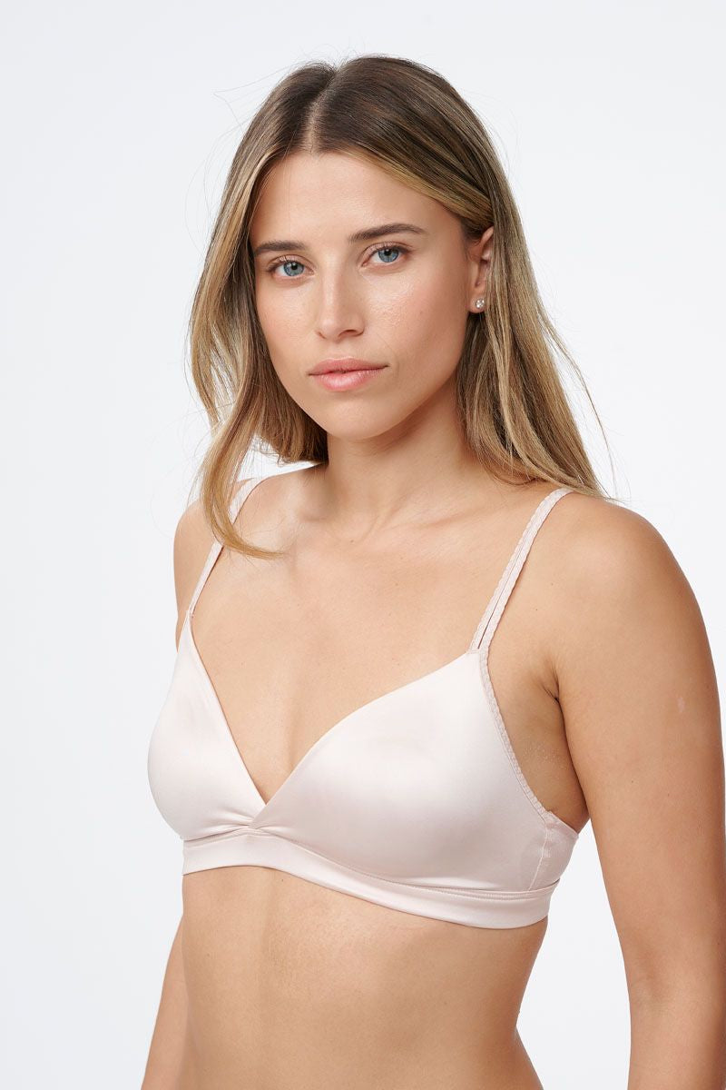 ברלט משולשים מבריק ללא ברזל עם כריות נשלפות