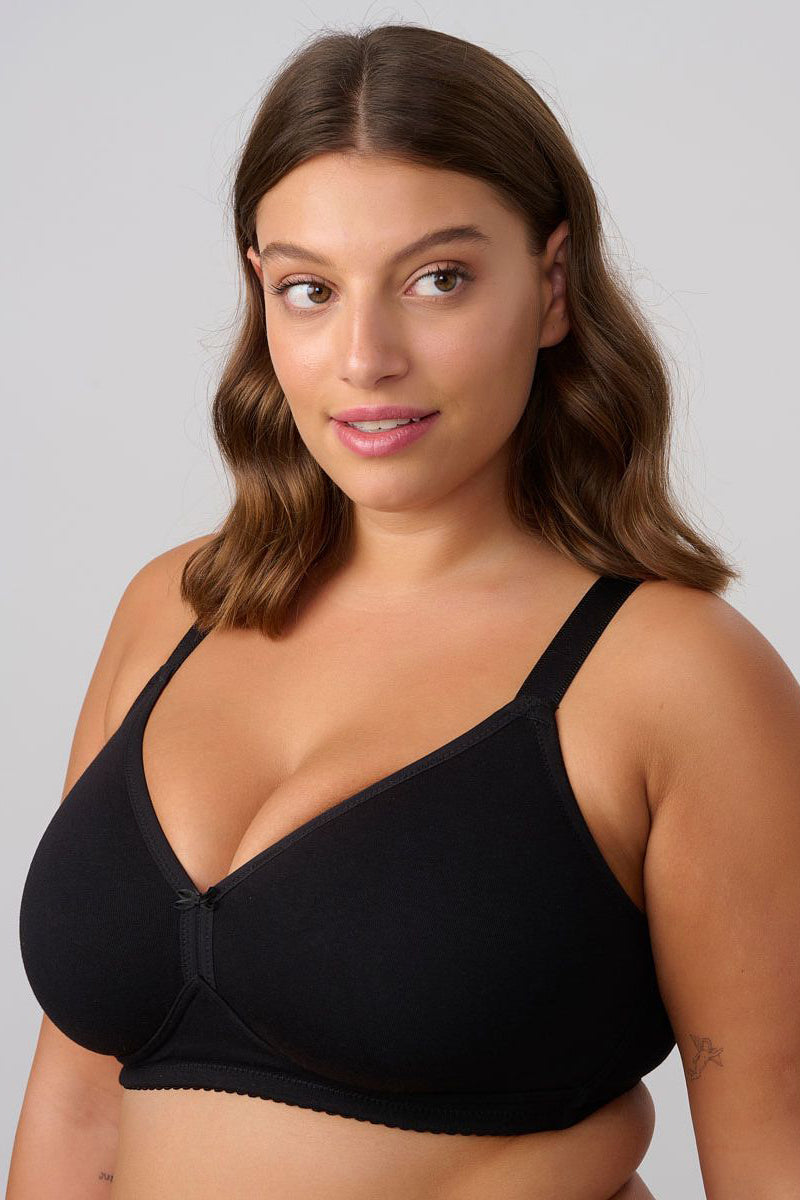 חזיית כותנה ללא ריפוד וללא ברזל