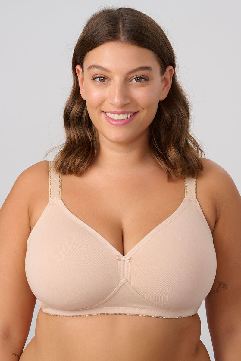 חזיית כותנה ללא ריפוד וללא ברזל