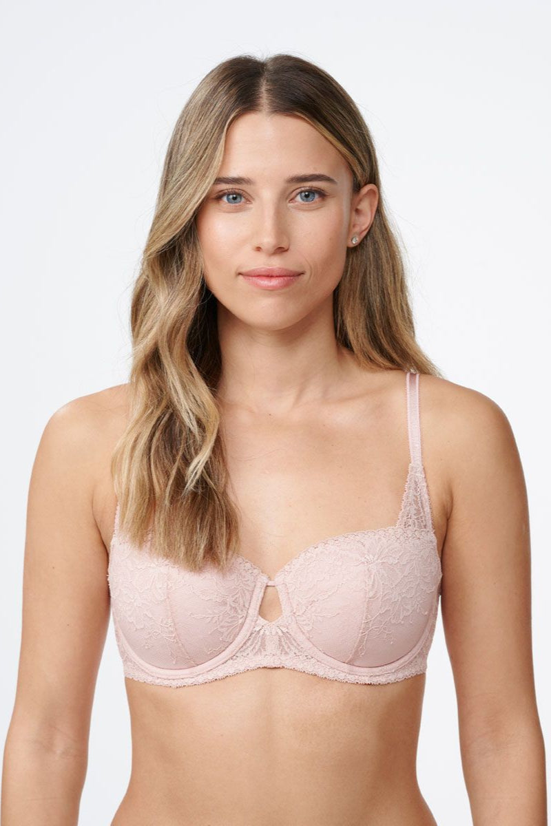 חזייה מרופדת עם ברזלים בשילוב תחרה