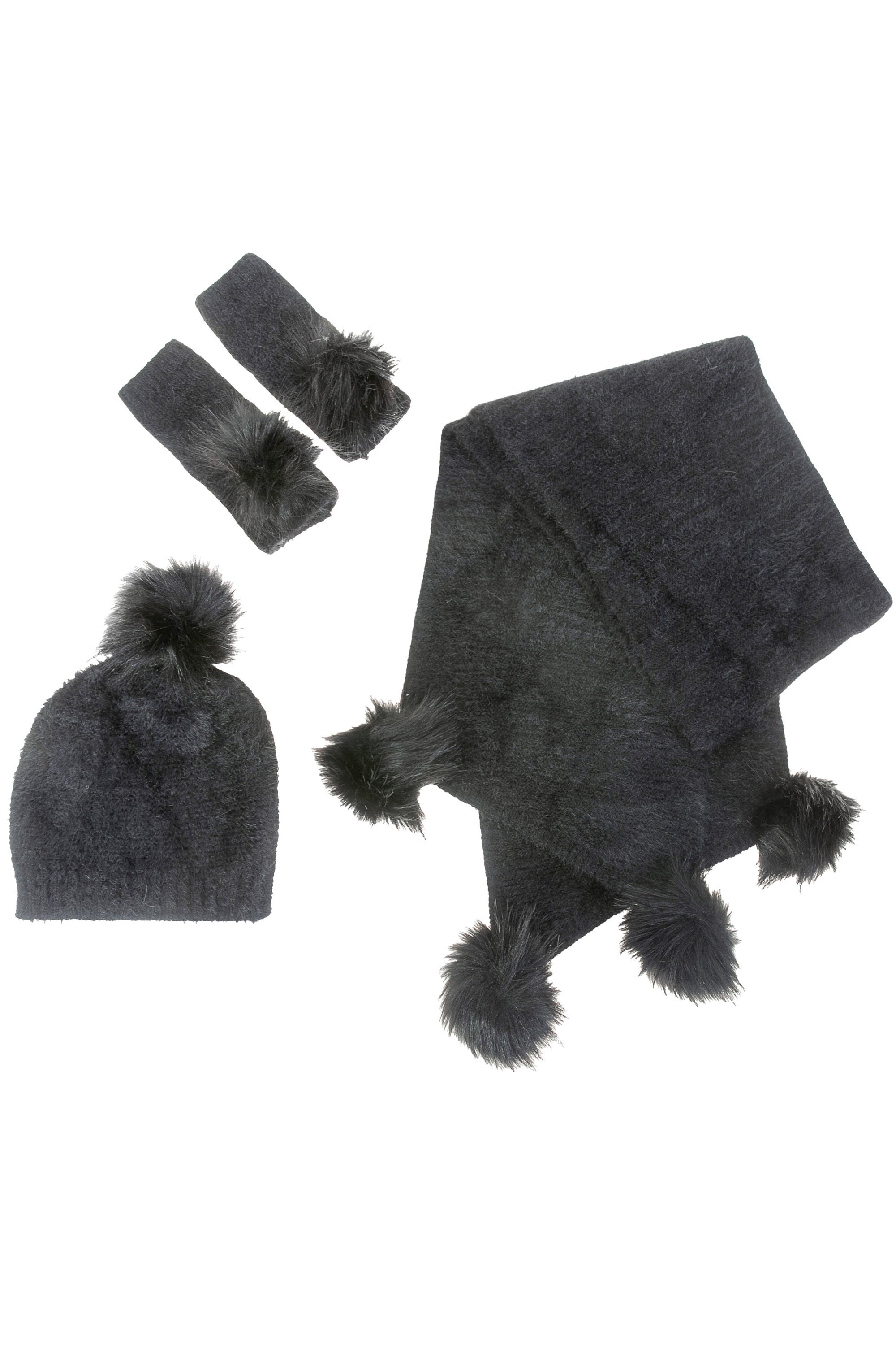 צעיף עם כובע צמר