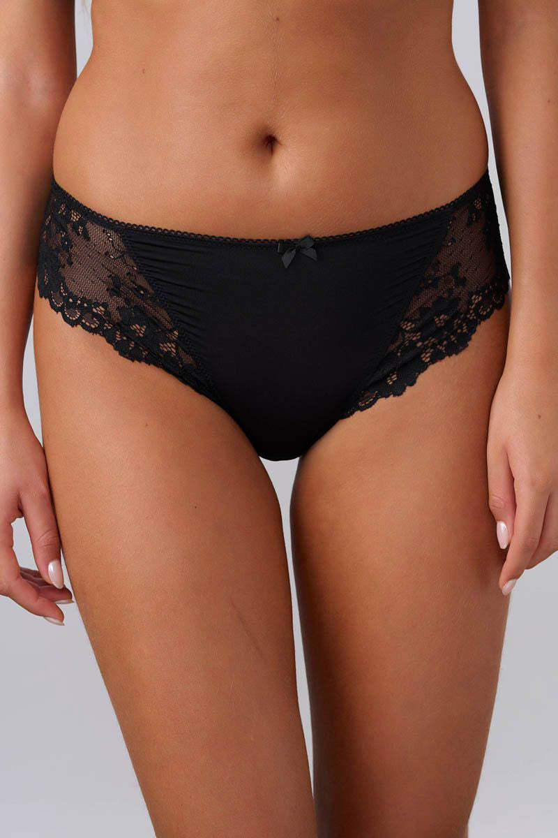 תחתון ביקיני מיקרופייבר בשילוב תחרה