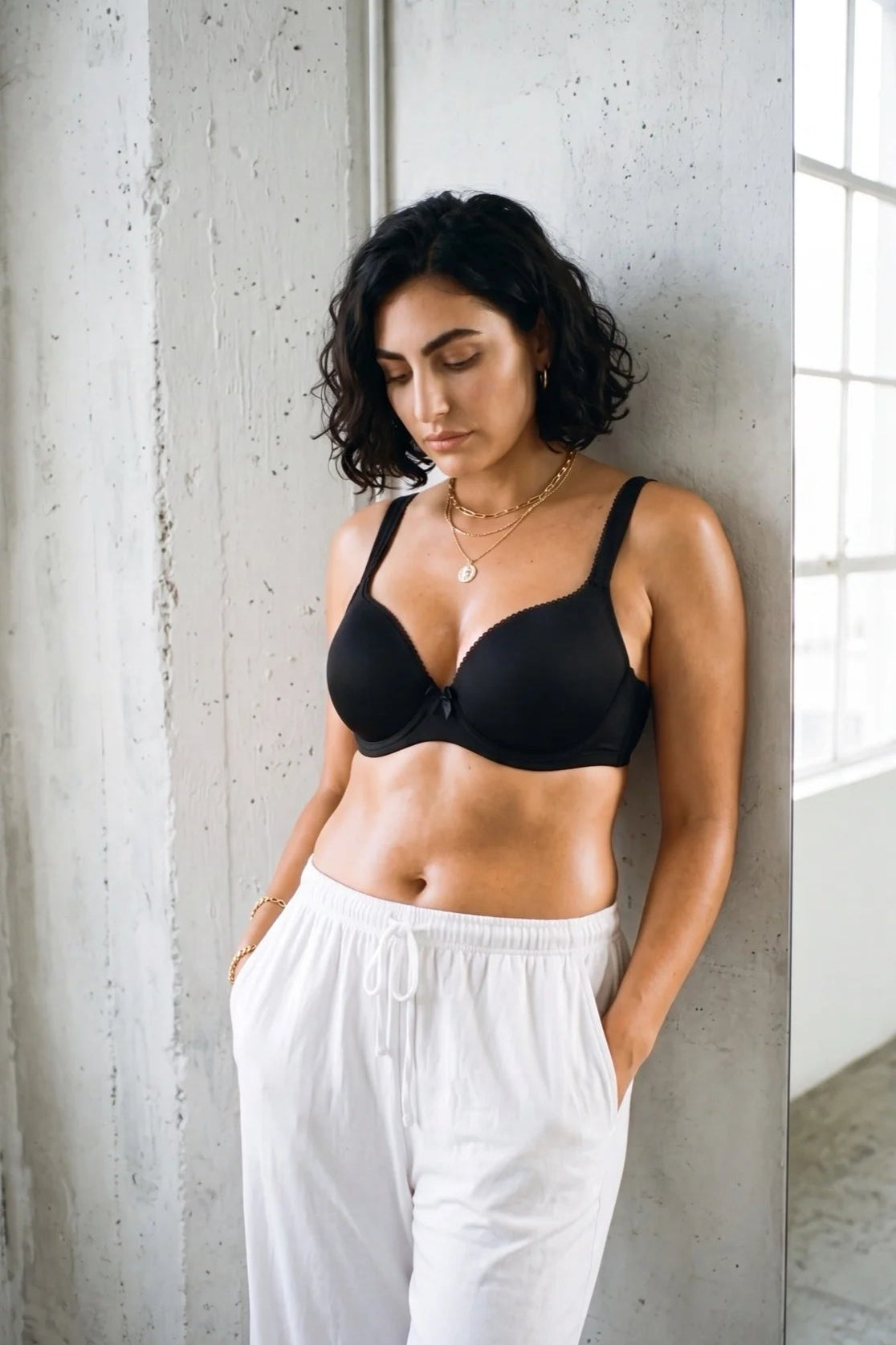 Perfectly Soft WHP - חזייה טישרט ריפוד קל צבע שחור