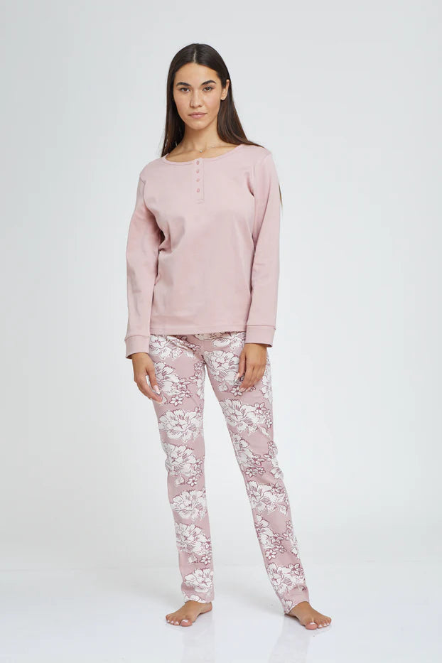 פיג'מה פרחים אינטרלוק