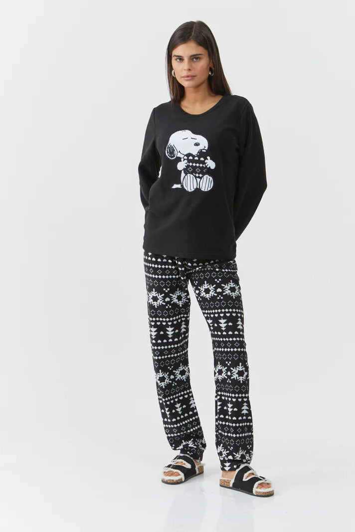 פיג`מה סנופי עם לב מיקרופליז