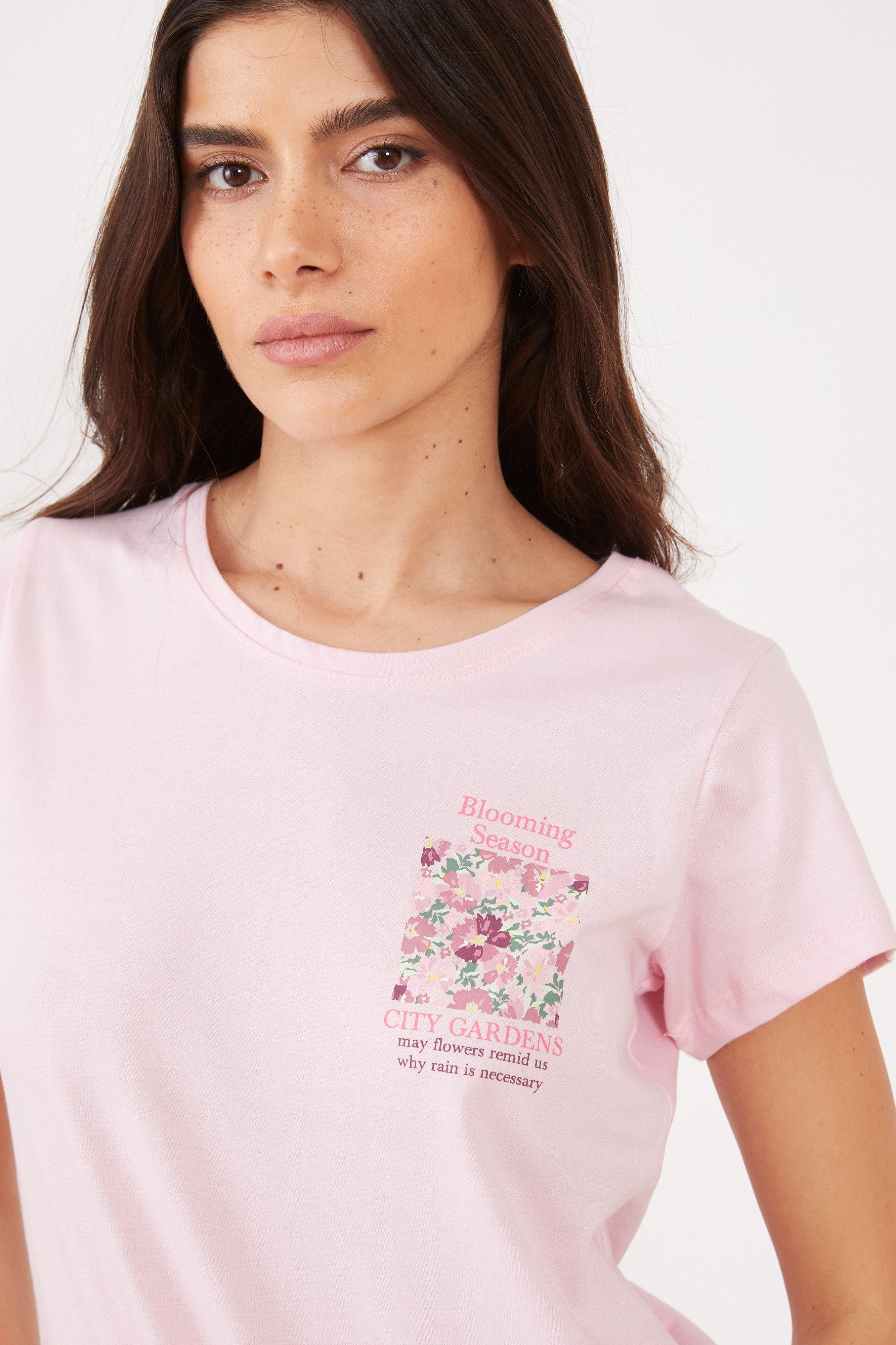 פיג'מה קצרה פרחונית כותנה