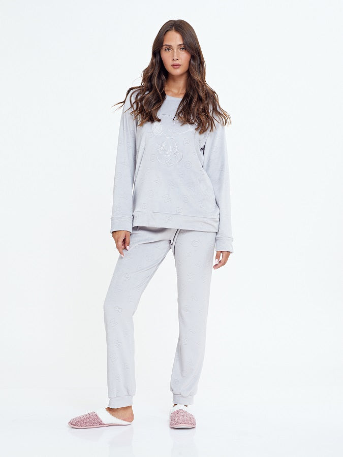 פיג'מת קטיפה סנופי