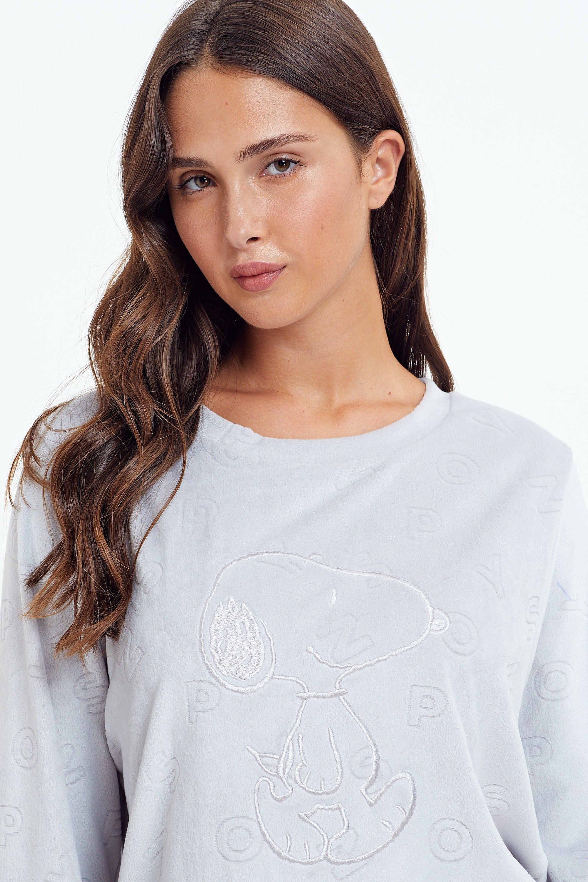 סט פיג'מת קטיפה סנופי