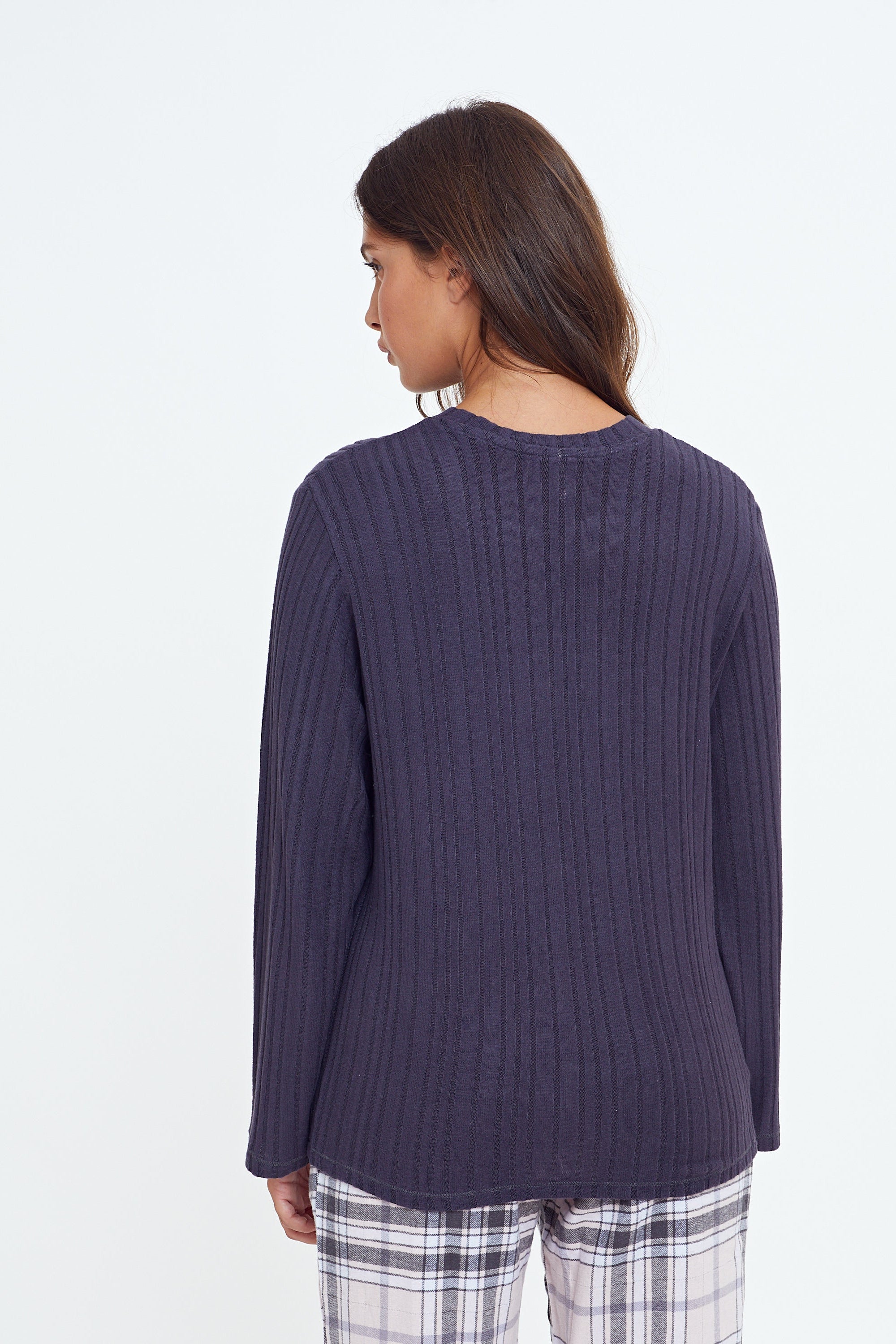 פיג'מה ריב ויסקוזה מכנס משבצות