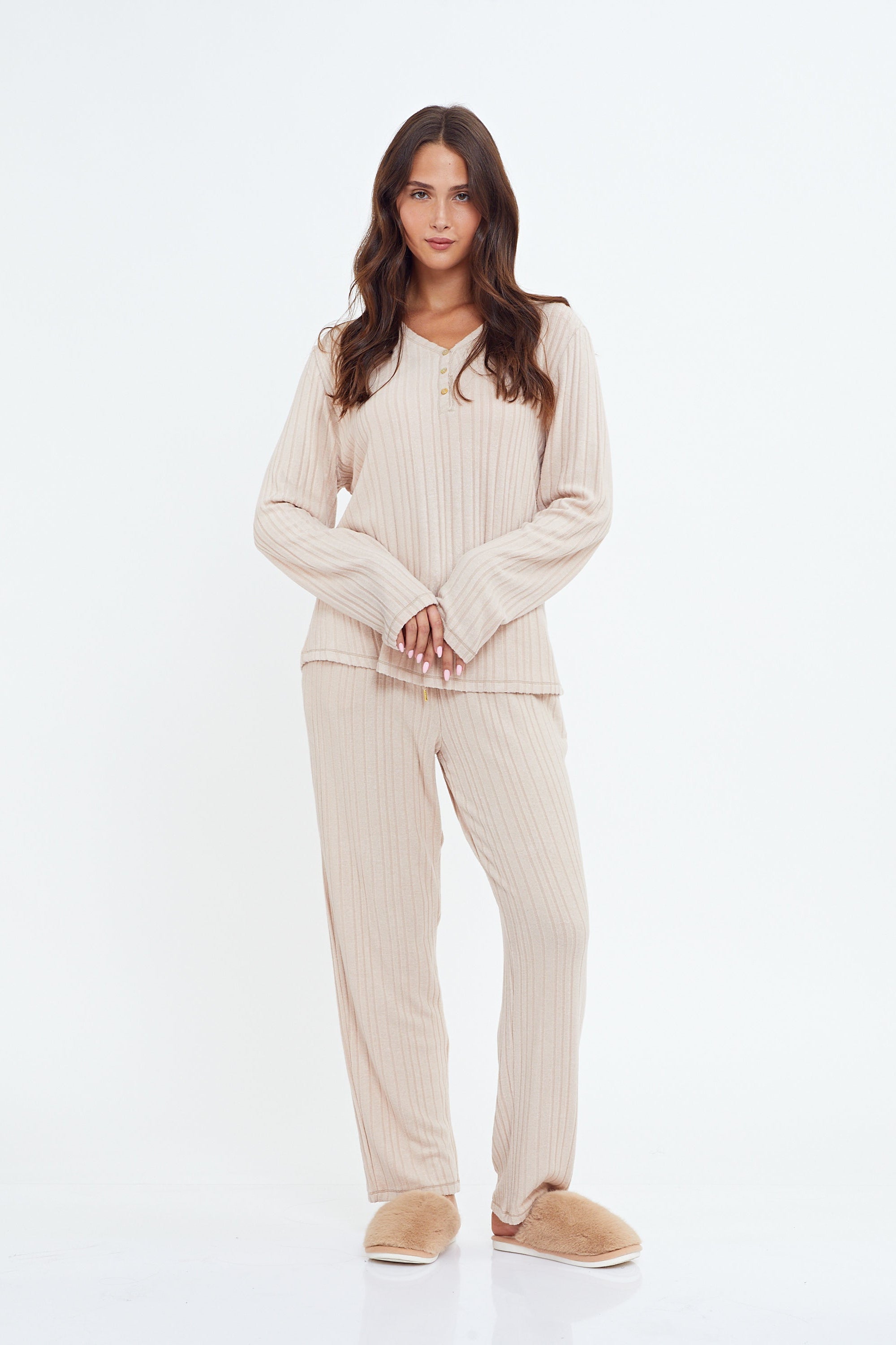 פיג'מה קלאסית ריב ויסקוזה