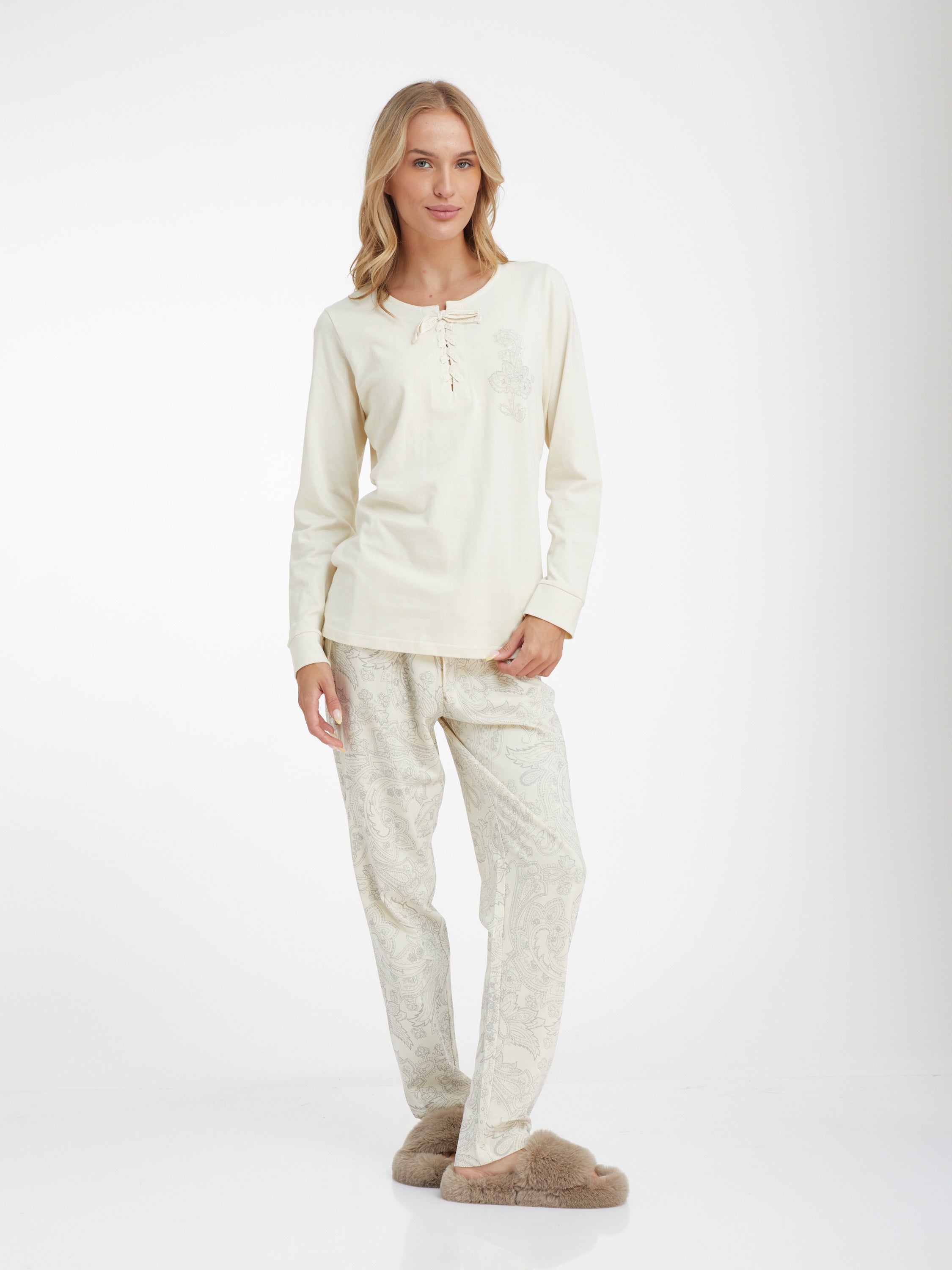 Single cotton 100% סט פיג'ימה