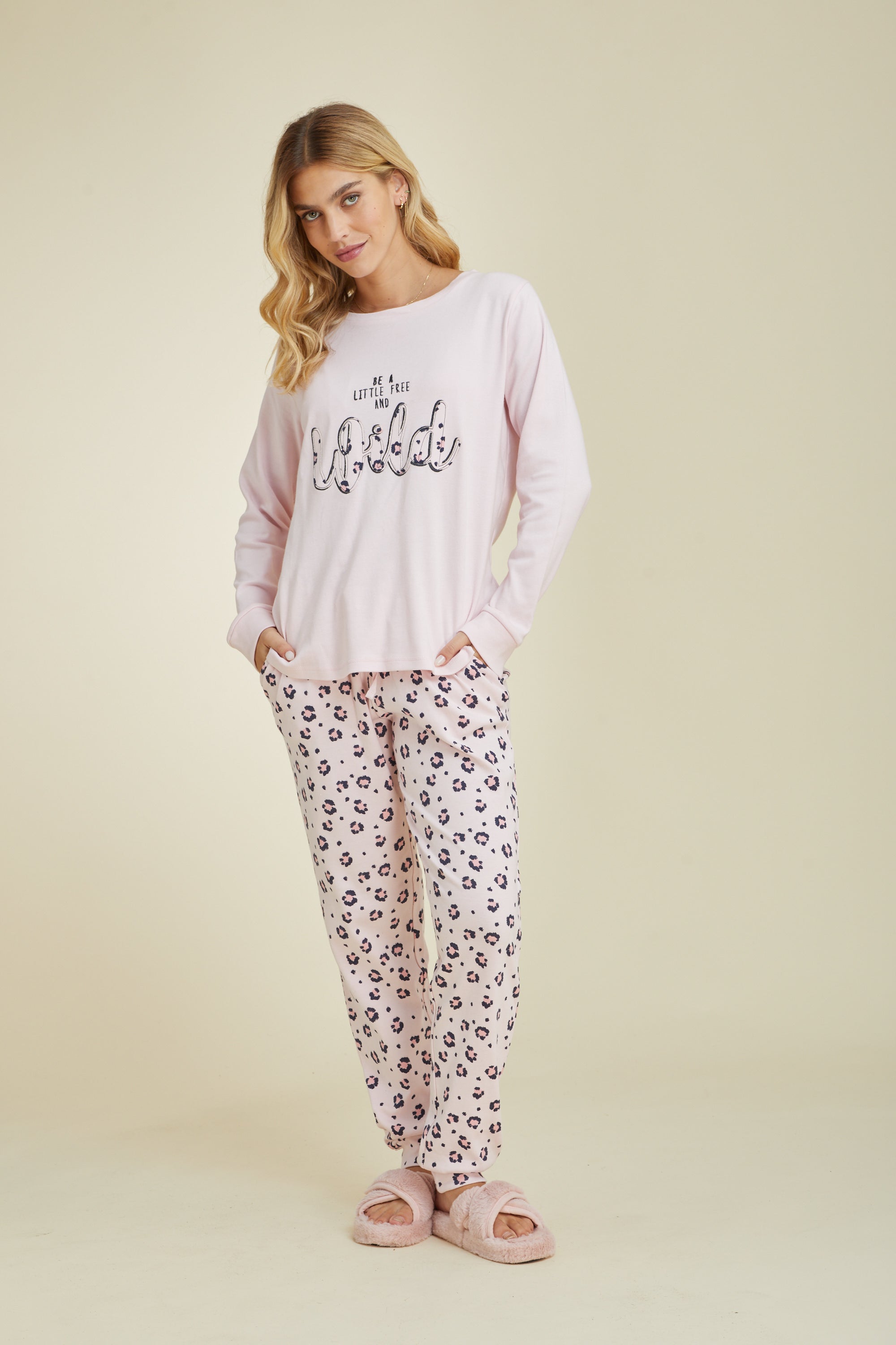 סט פיג'מה חורף 100% כותנה