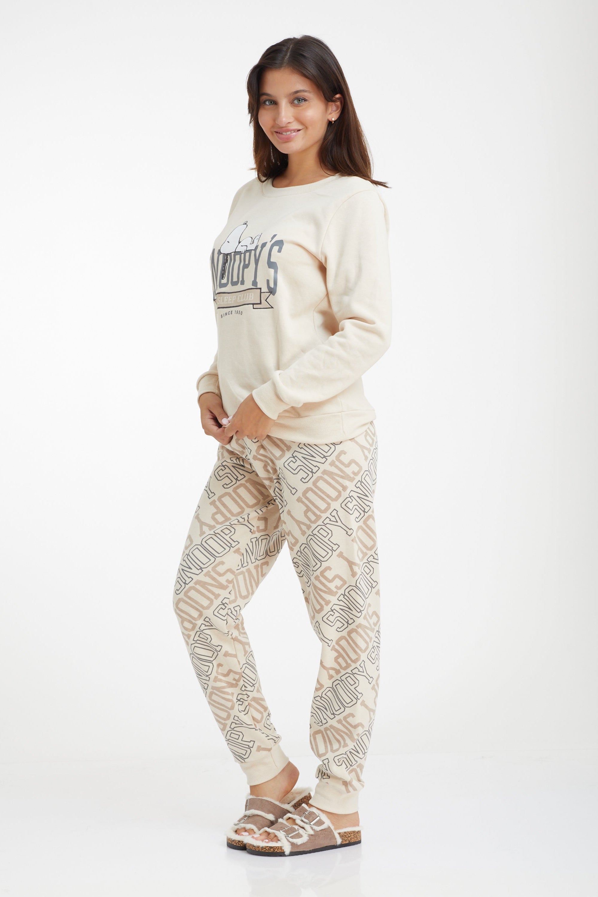 Snoopy Fleece סט פיג'מה נסנופי