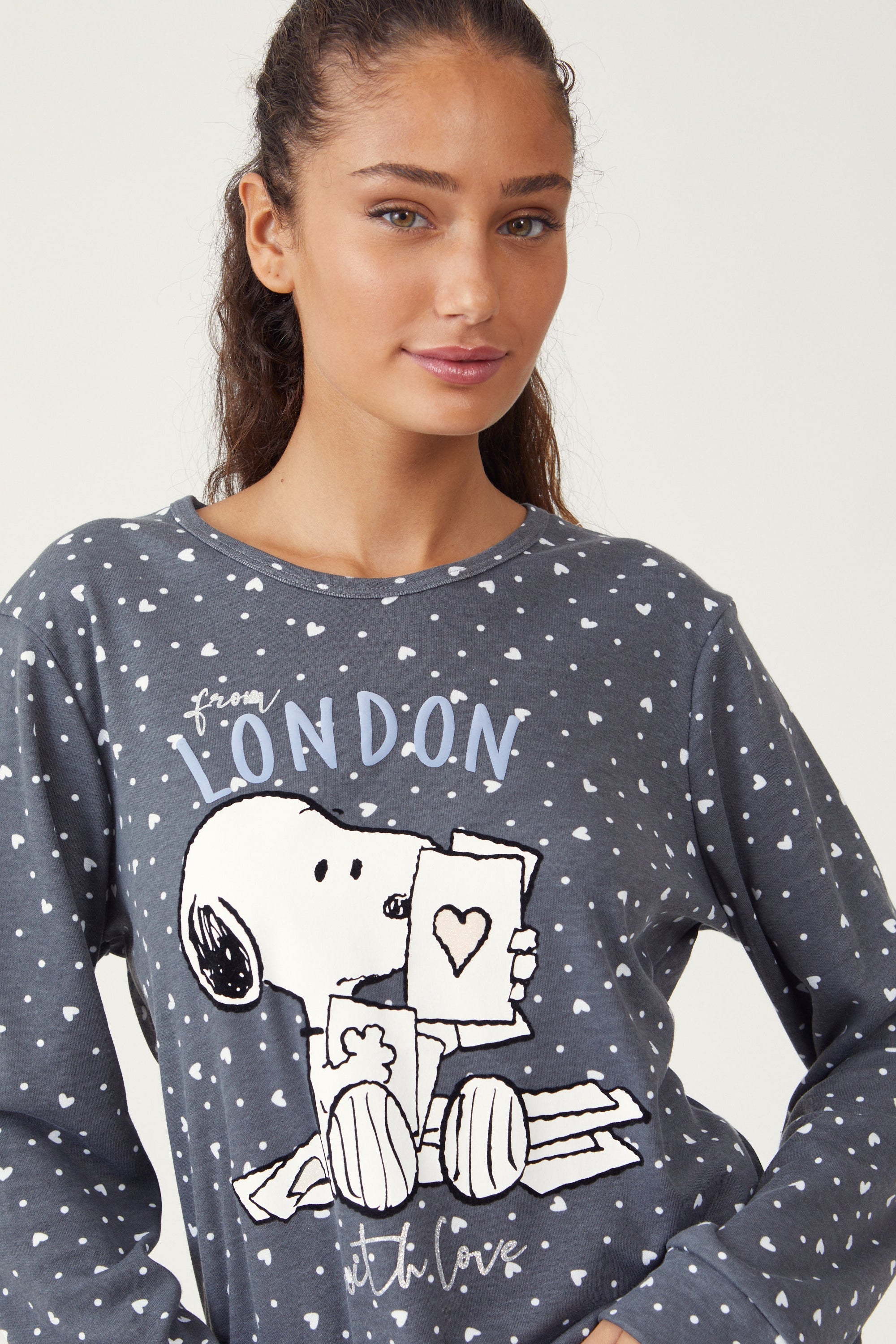 פיג'מת סנופי אינטרלוק