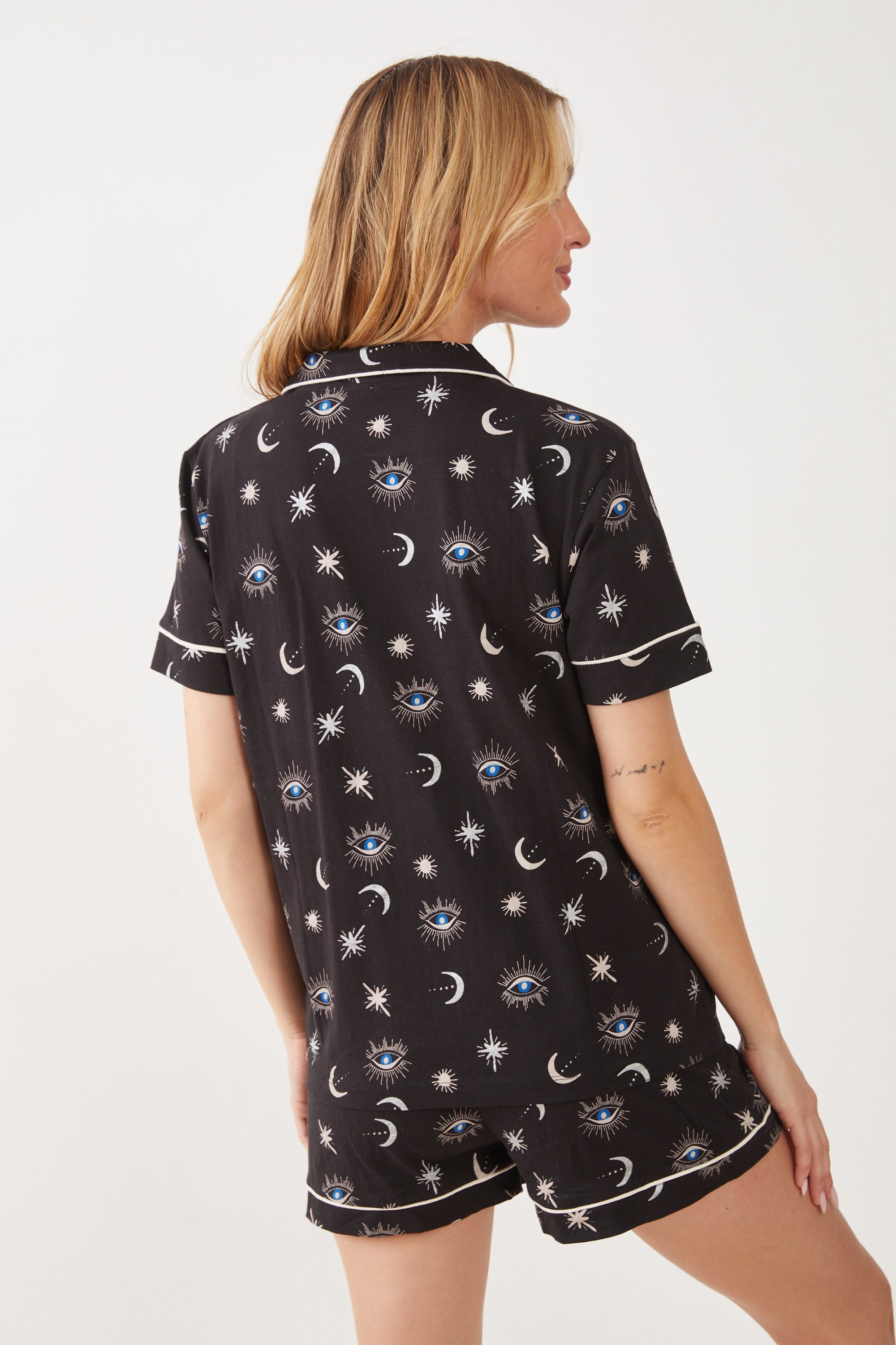 סט פיג'מה מכופתרת חמסה