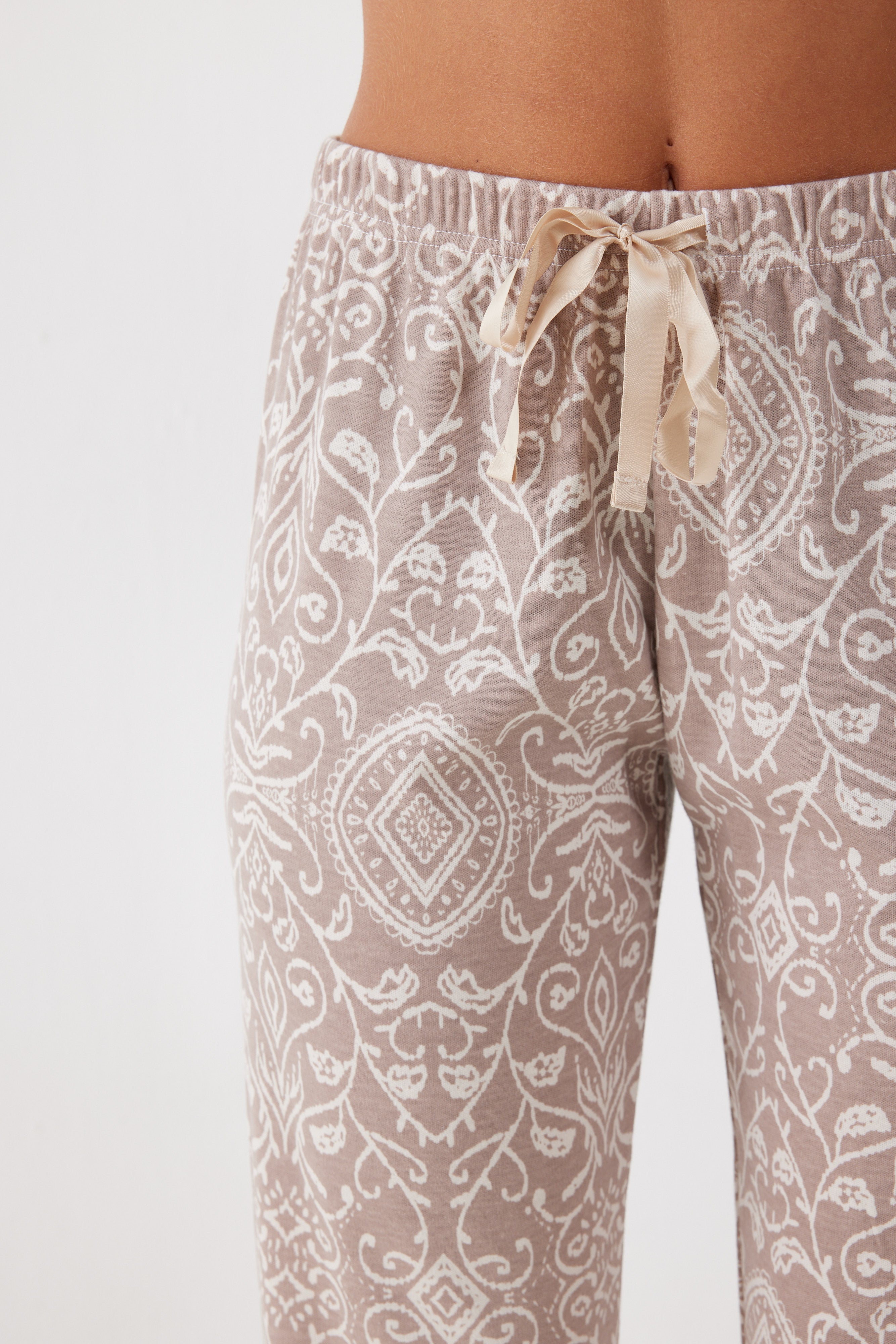 פיג'מה מכופתרת אינטרלוק