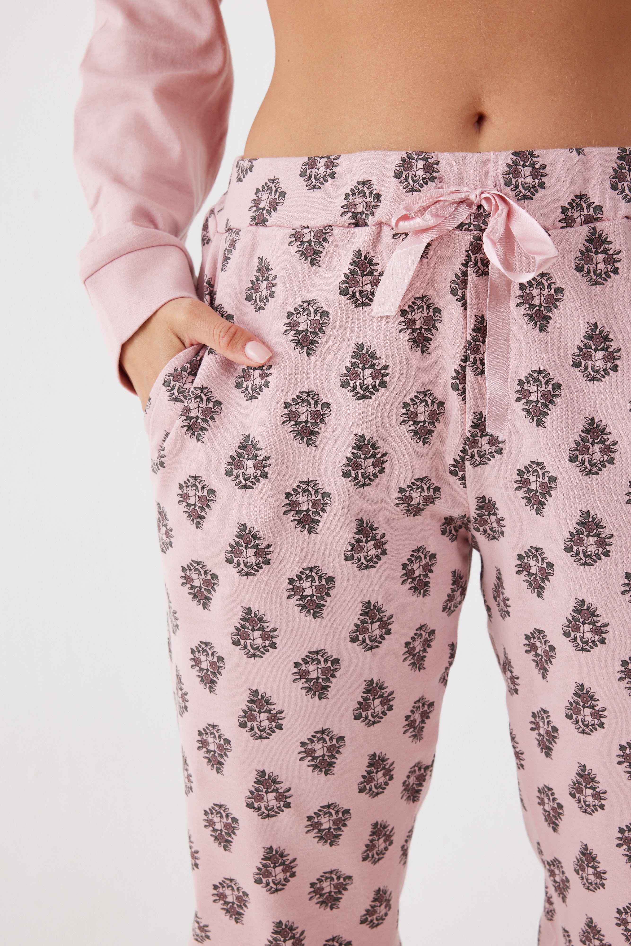 סט פיג'מה חורף 100%  כותנה