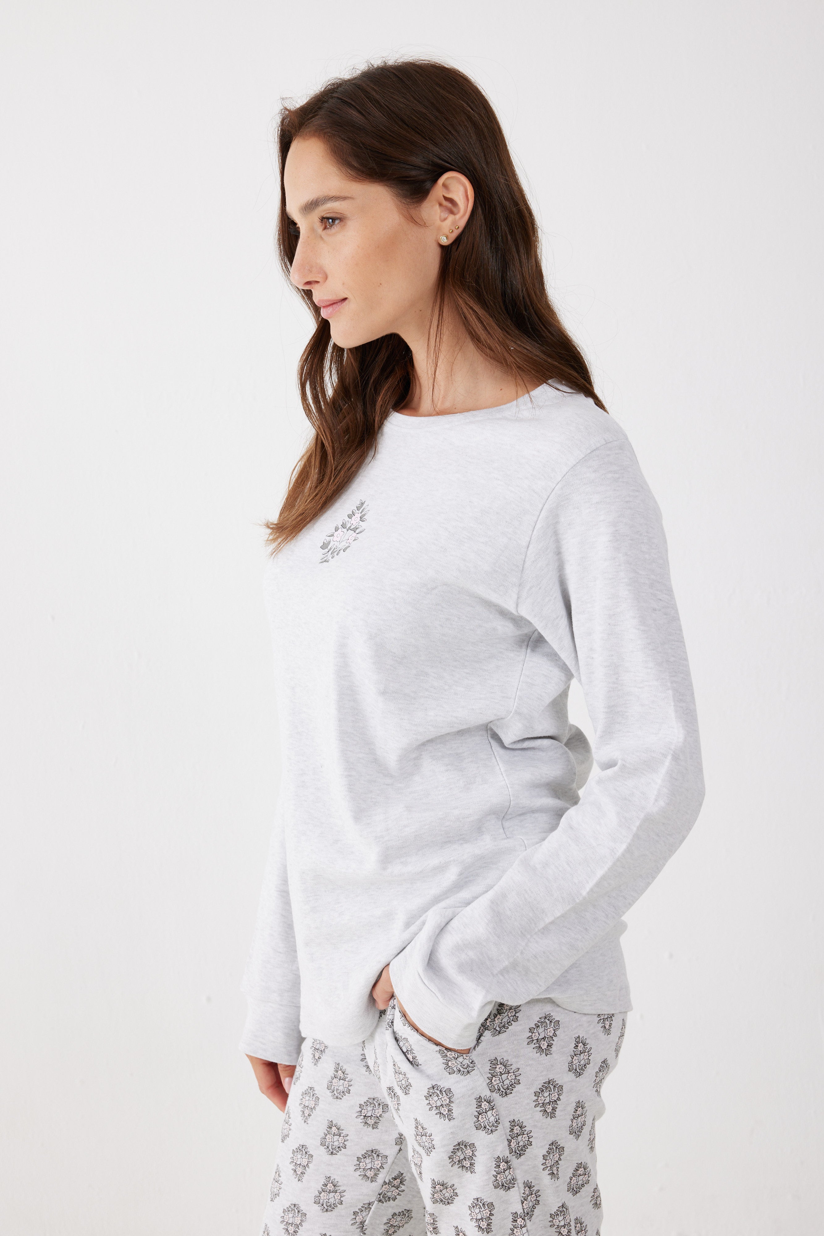 סט פיג'מה חורף  כותנה