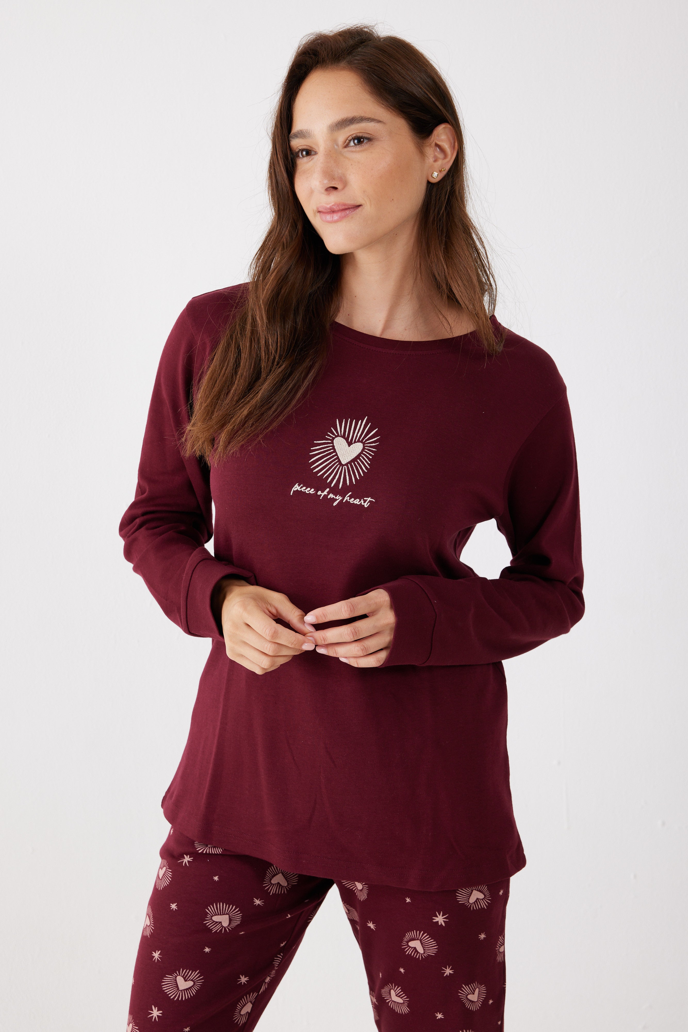 סט פיג'מה 100% כותנה