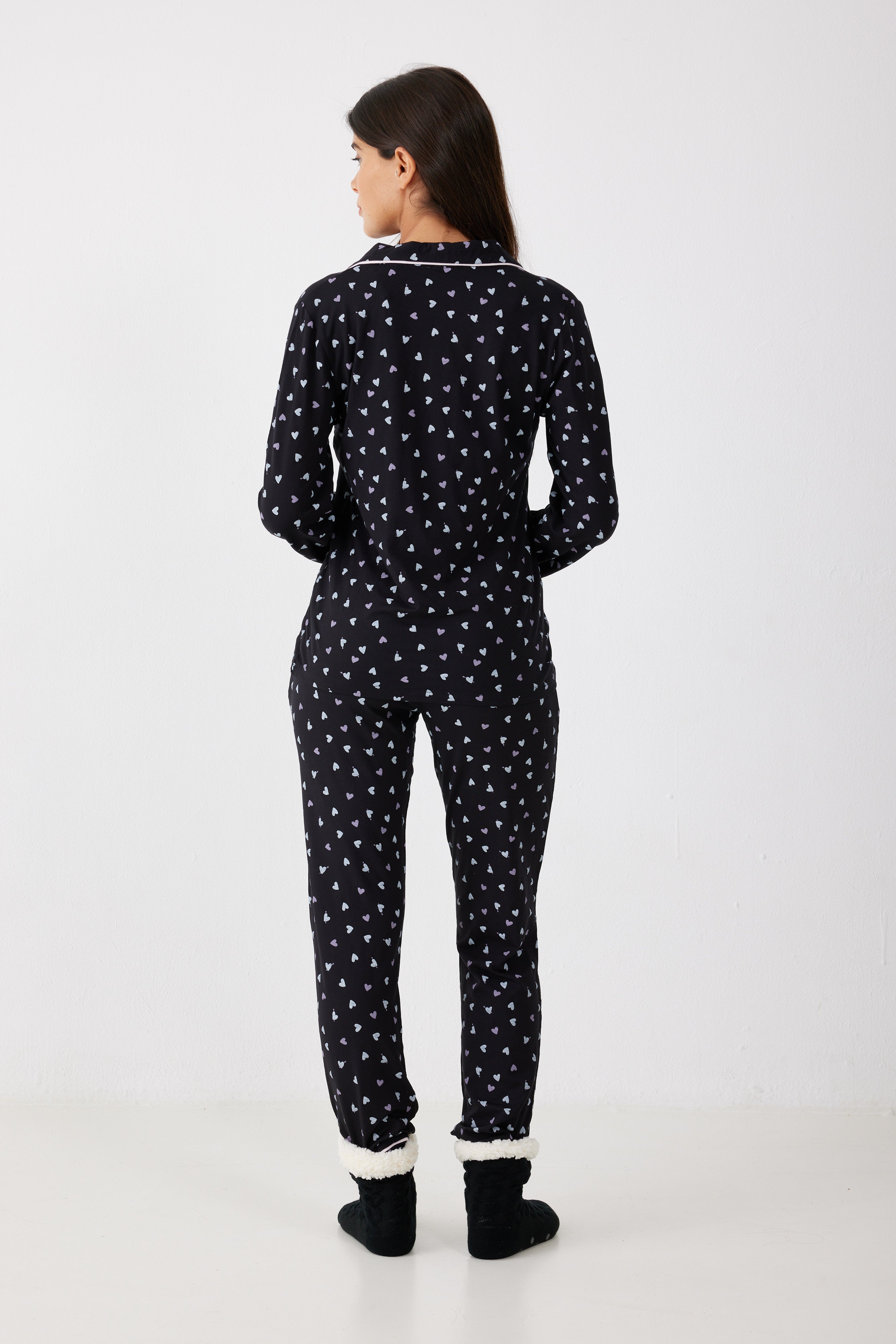 פיג'מה מכופתרת ויסקוזה