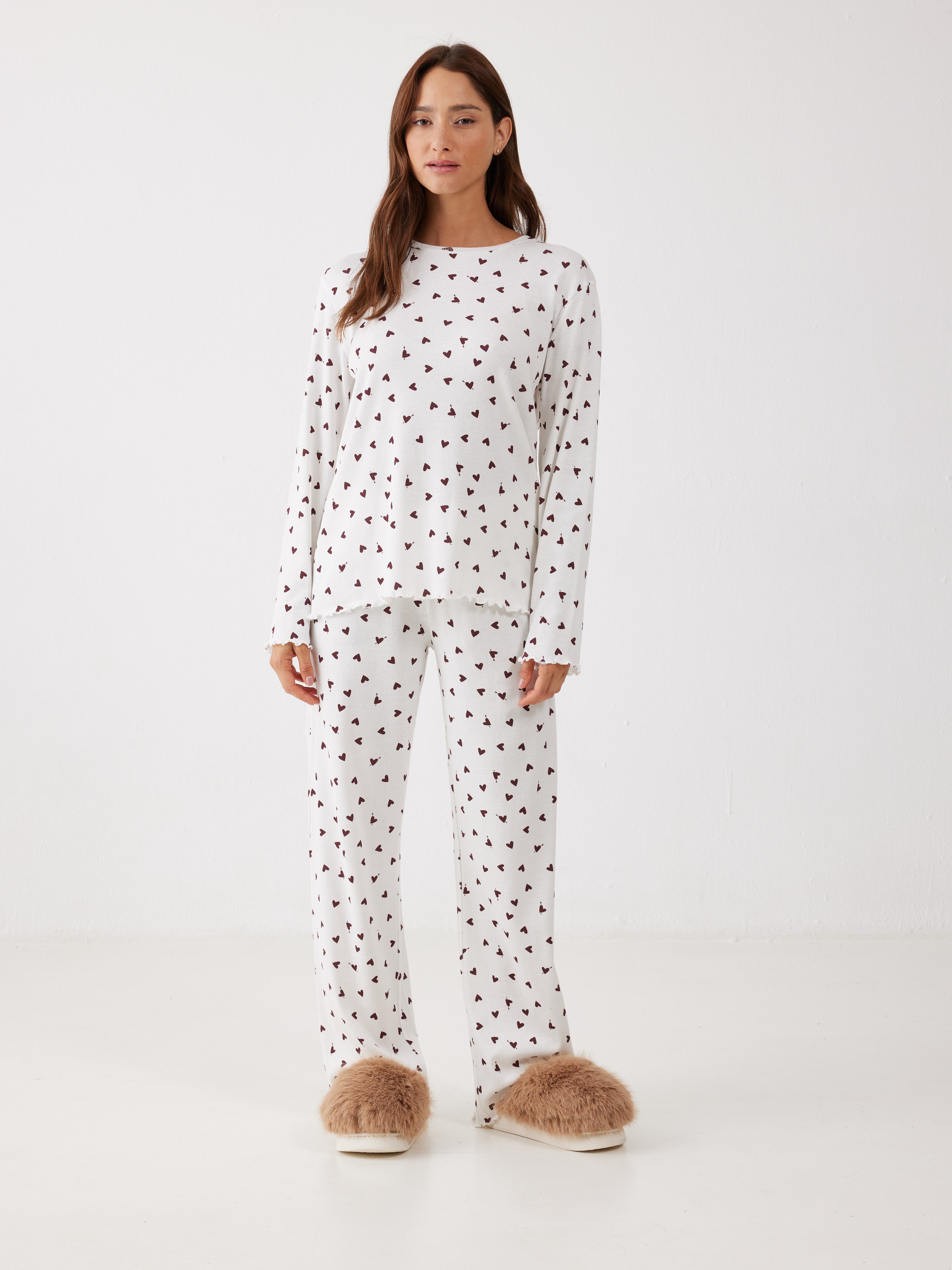 פיג'מה ריב 100% כותנה