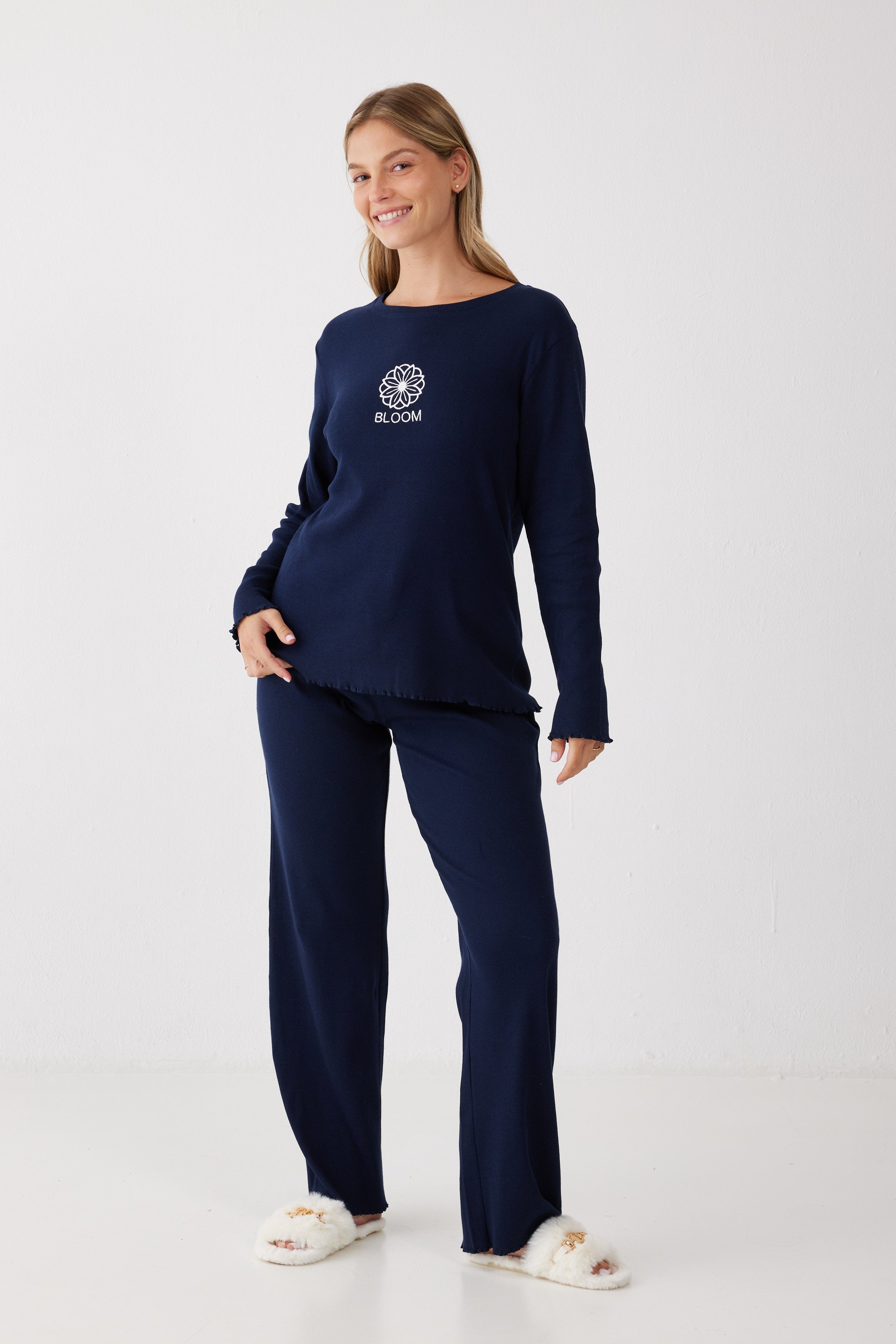 פיג'מה כותנה ריב