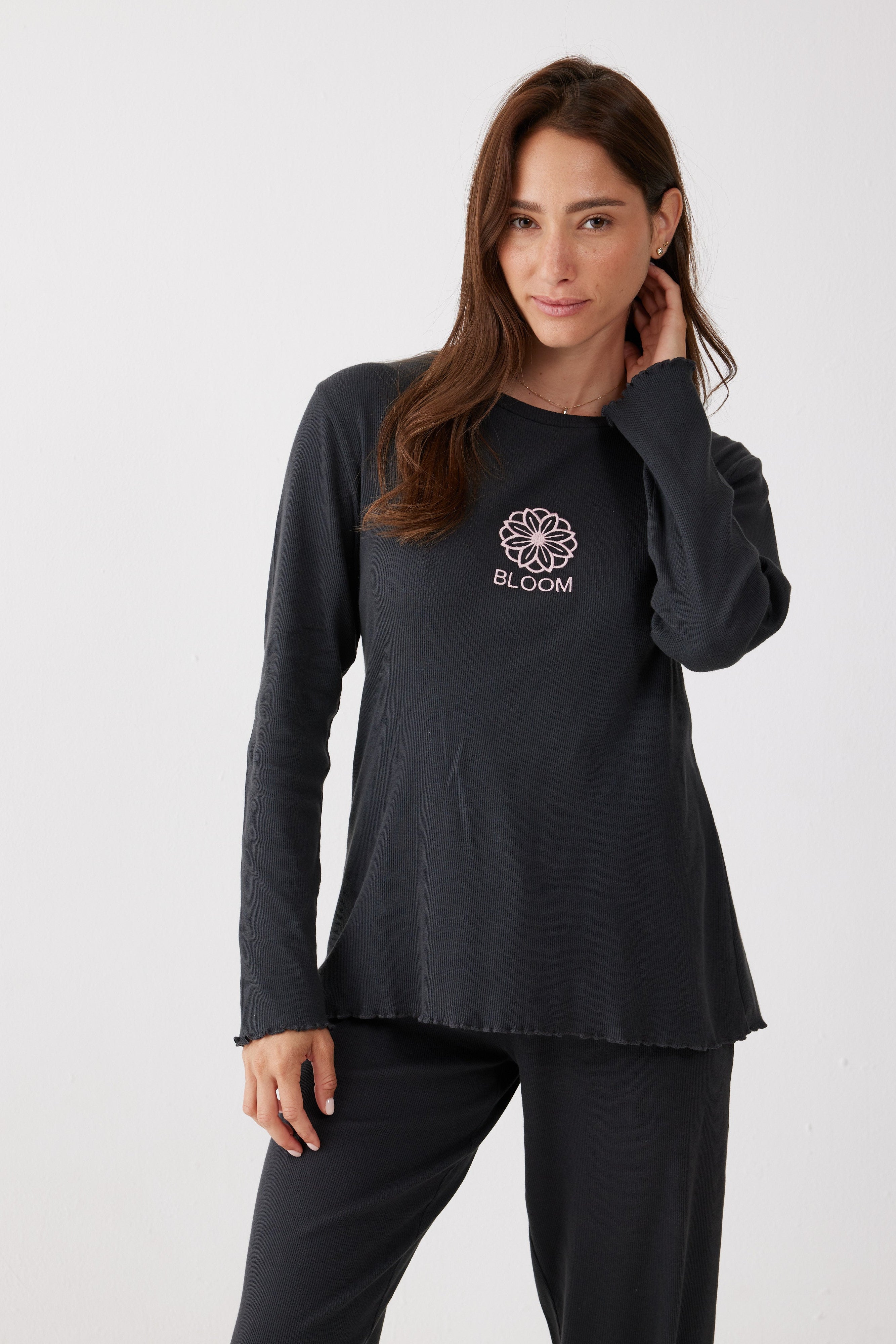 פיג'מה כותנה ריב