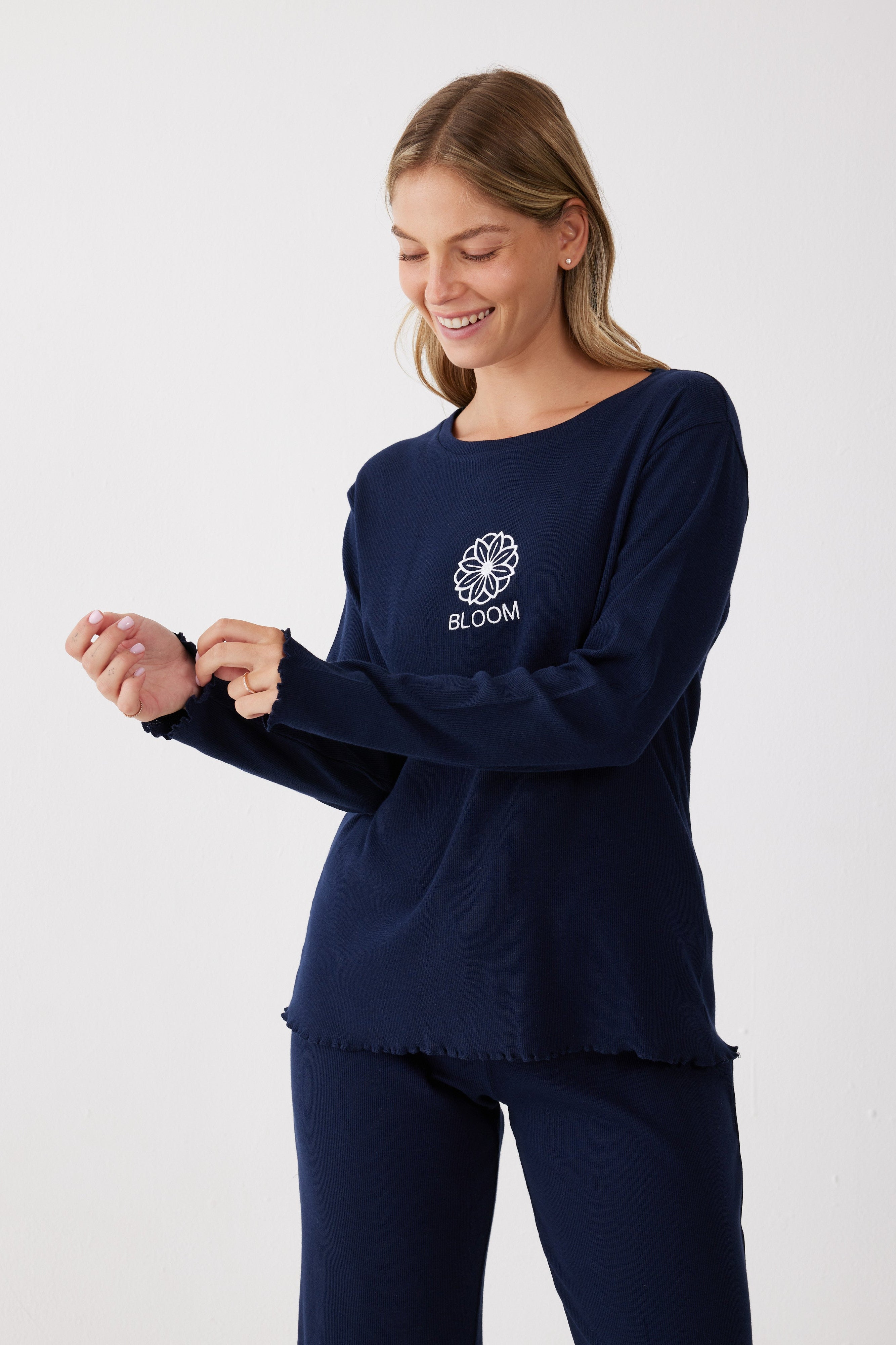 פיג'מה כותנה ריב