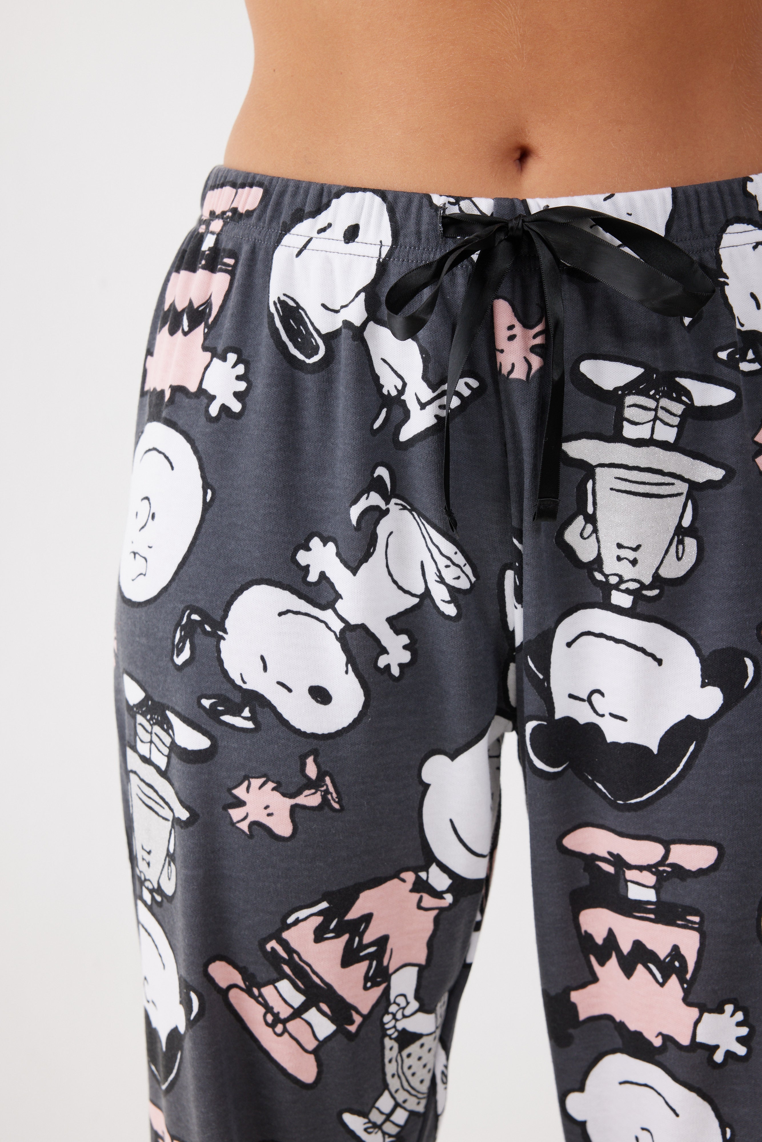 פיג'מה סנופי אינטרלוק מכופתרת