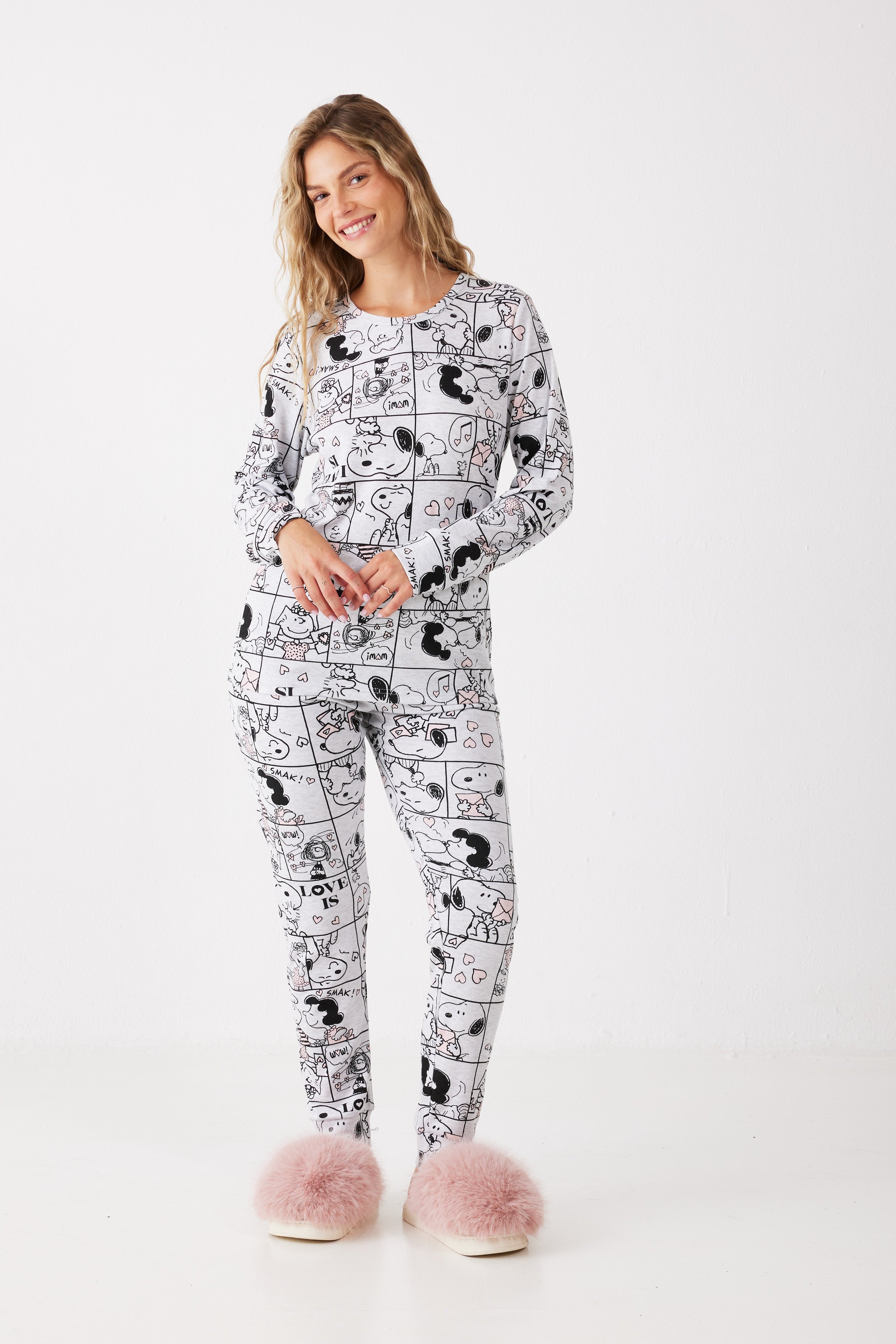 פיג'מת סנופי אינטרלוק