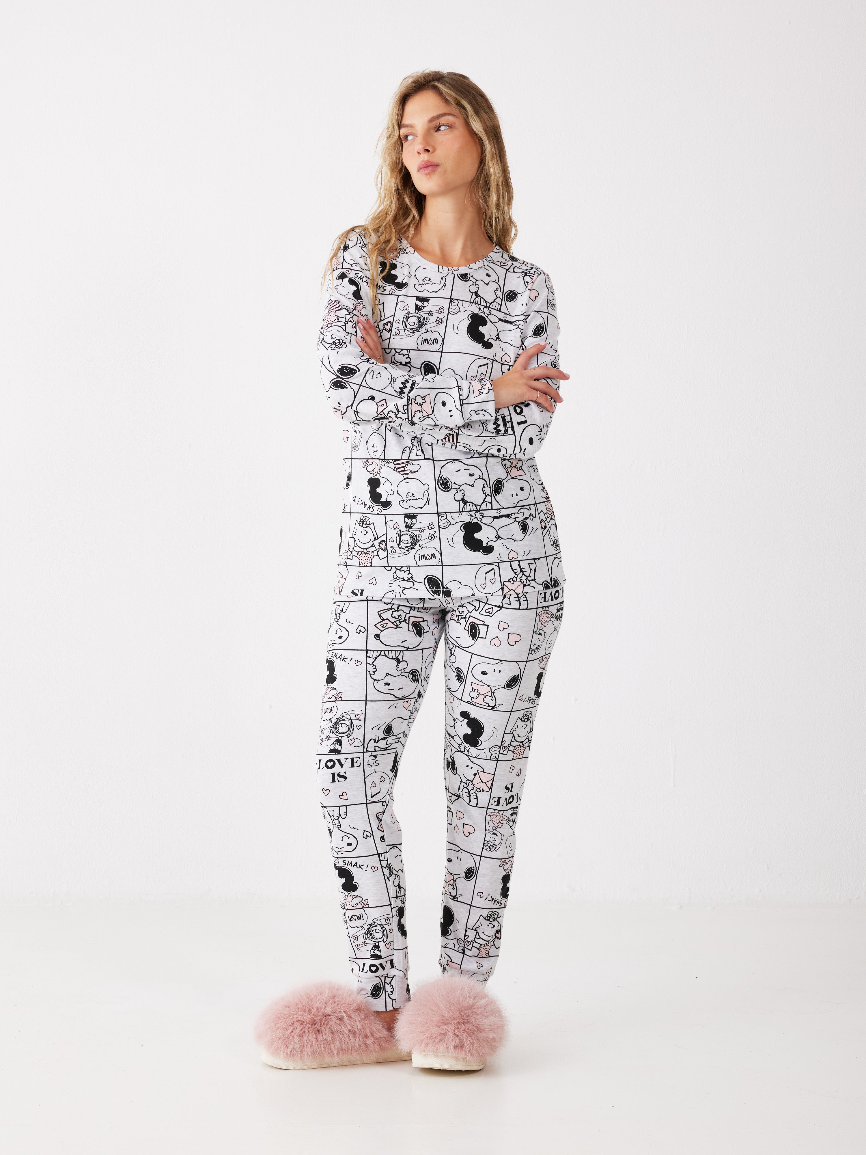 פיג'מת סנופי אינטרלוק