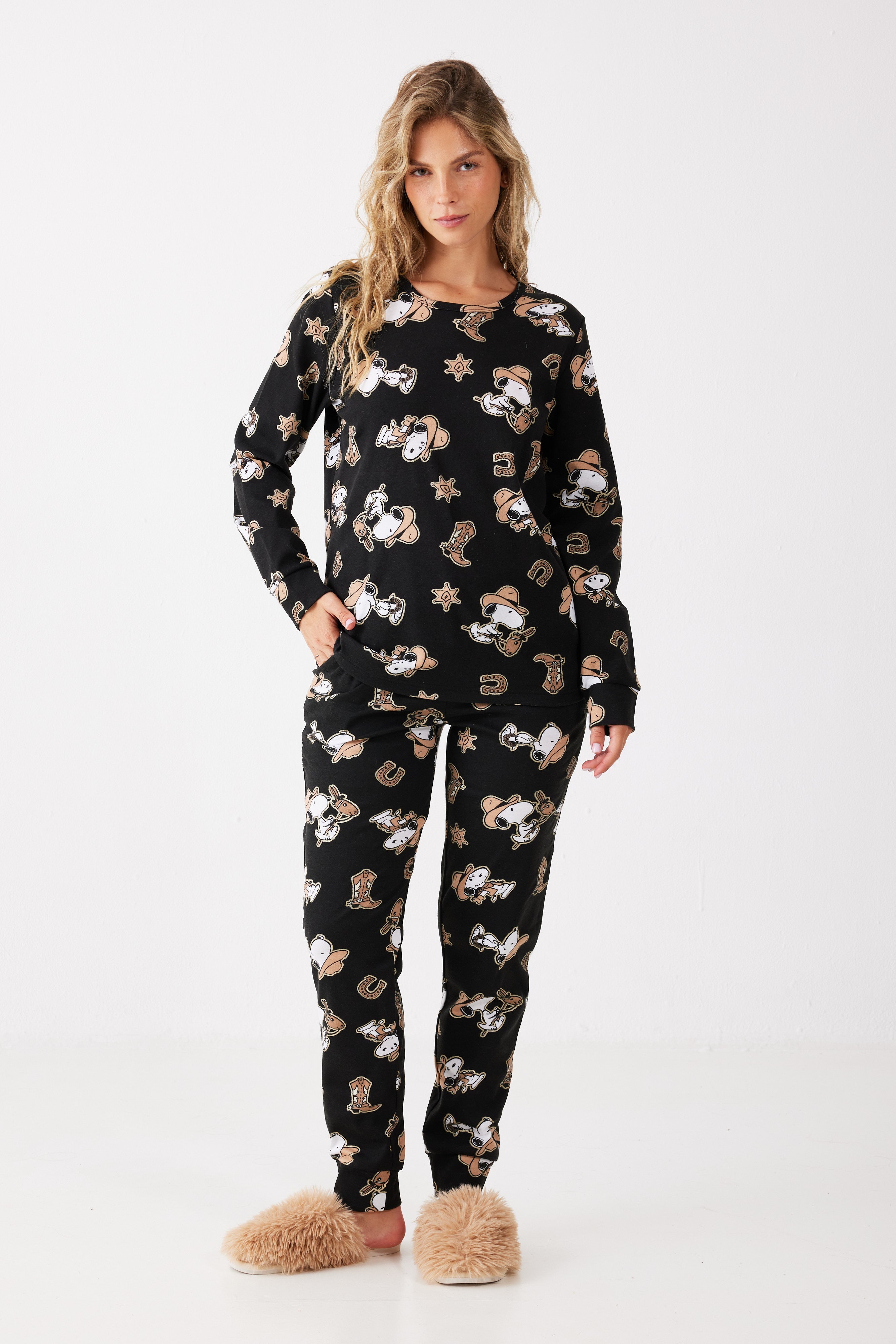 פיג'מת סנופי אינטרלוק