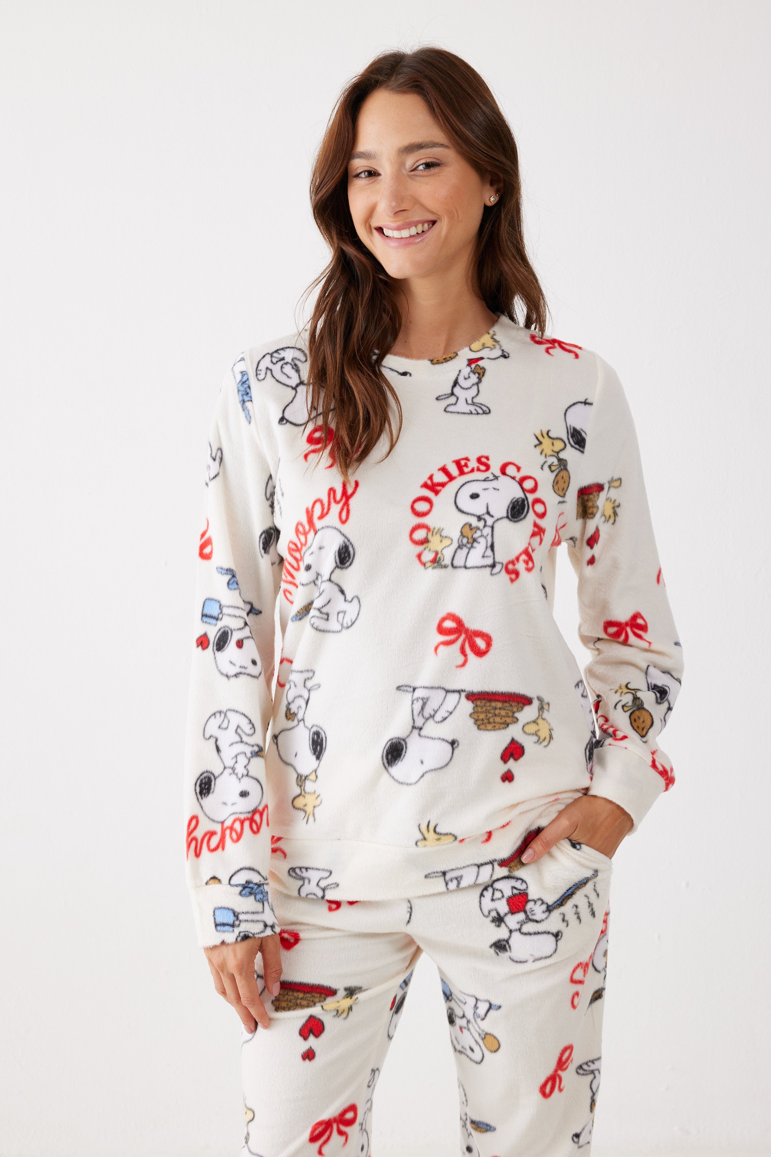 סט פיג'מת סנופי מינק