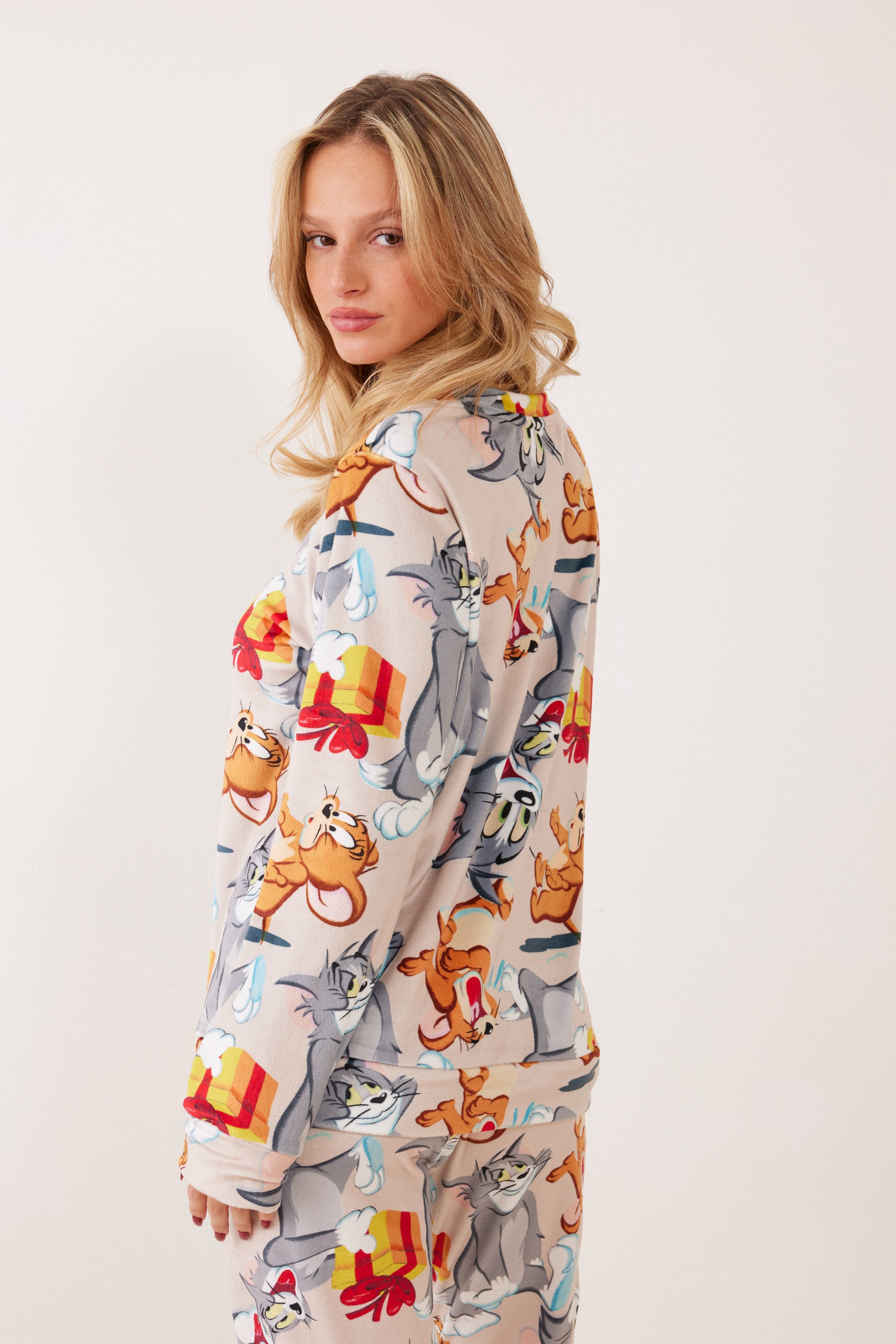 סט פיג'מה קטיפה TOM&JERRY