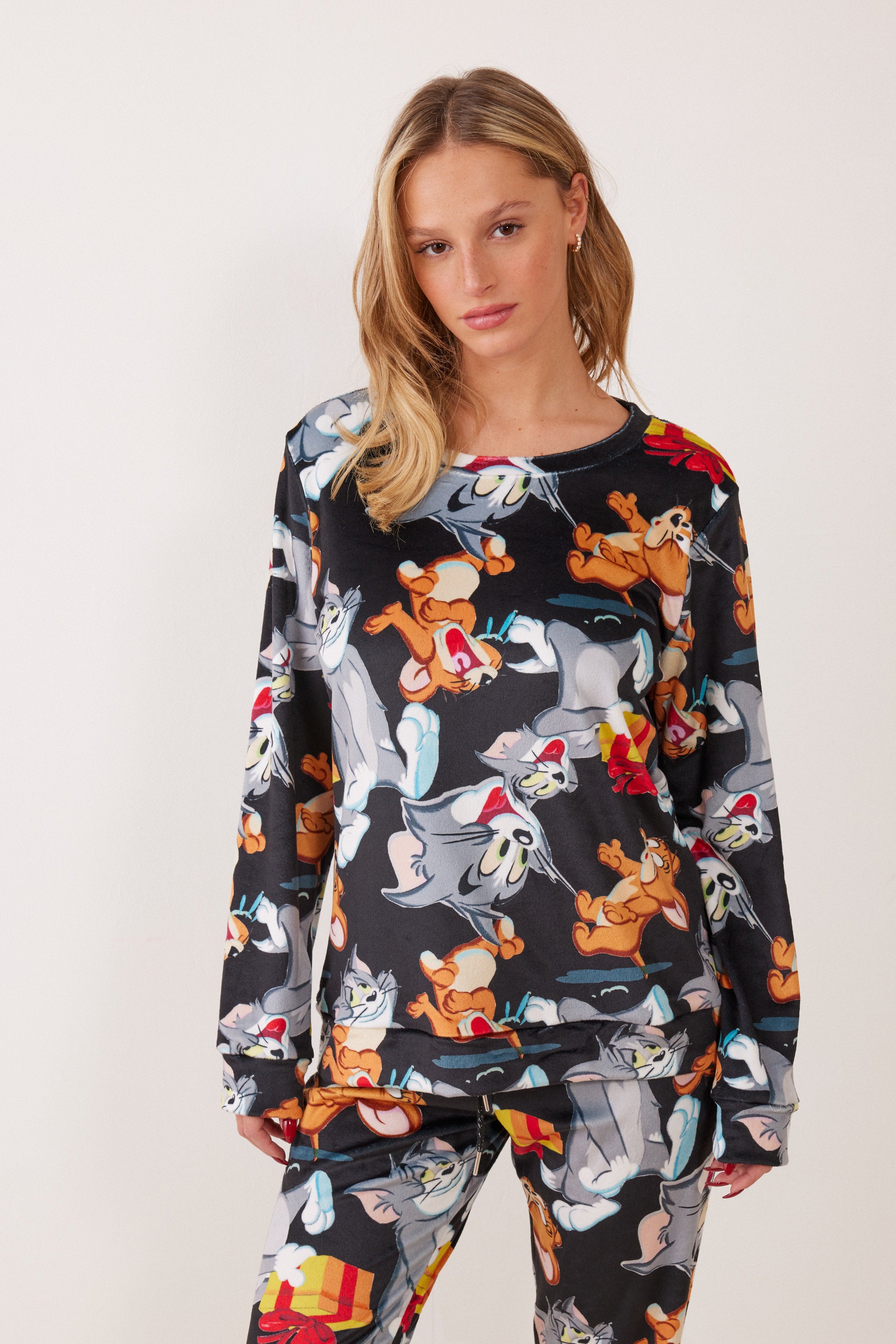 סט פיג'מה קטיפה TOM&JERRY