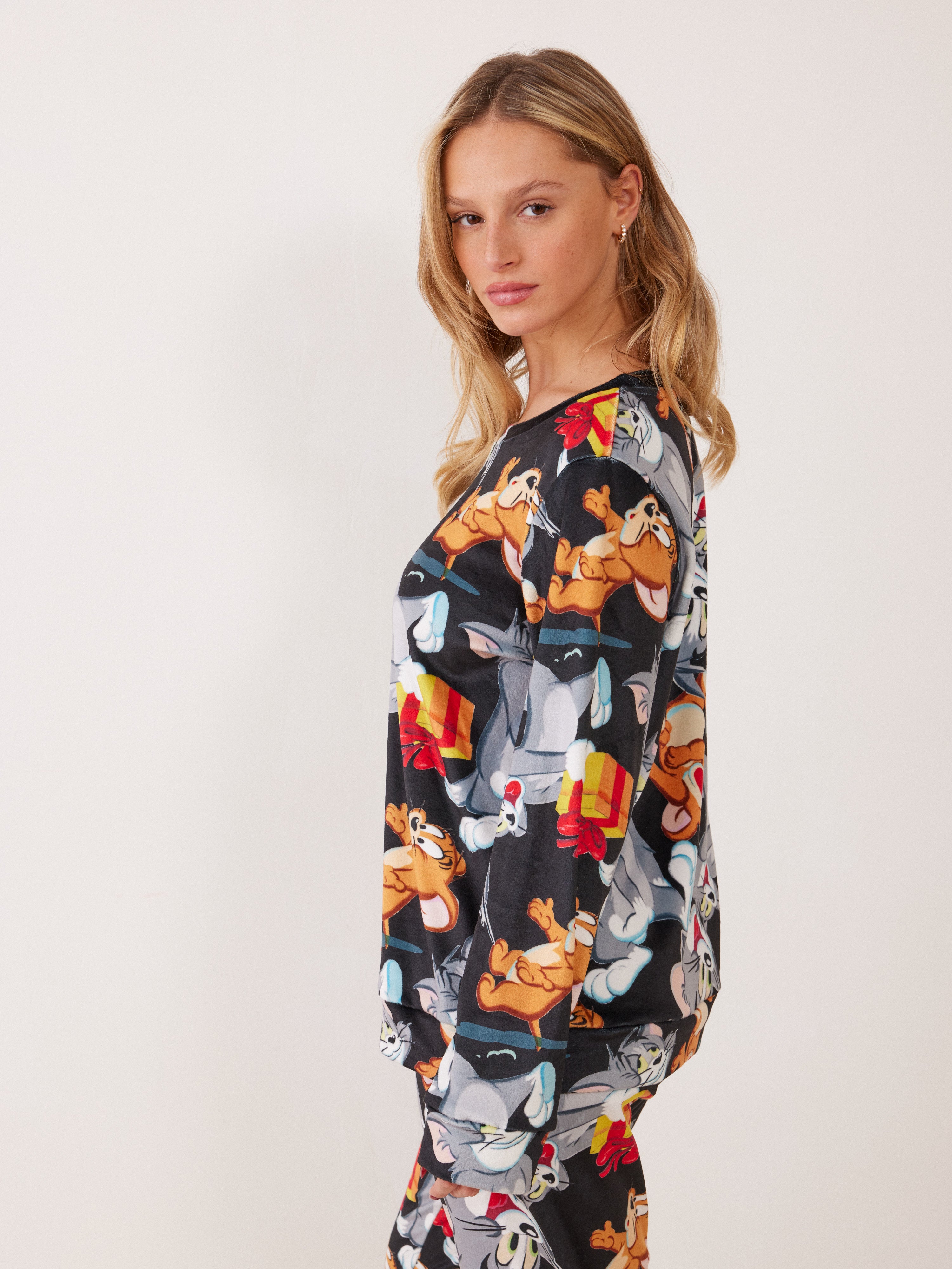 סט פיג'מה קטיפה TOM&JERRY