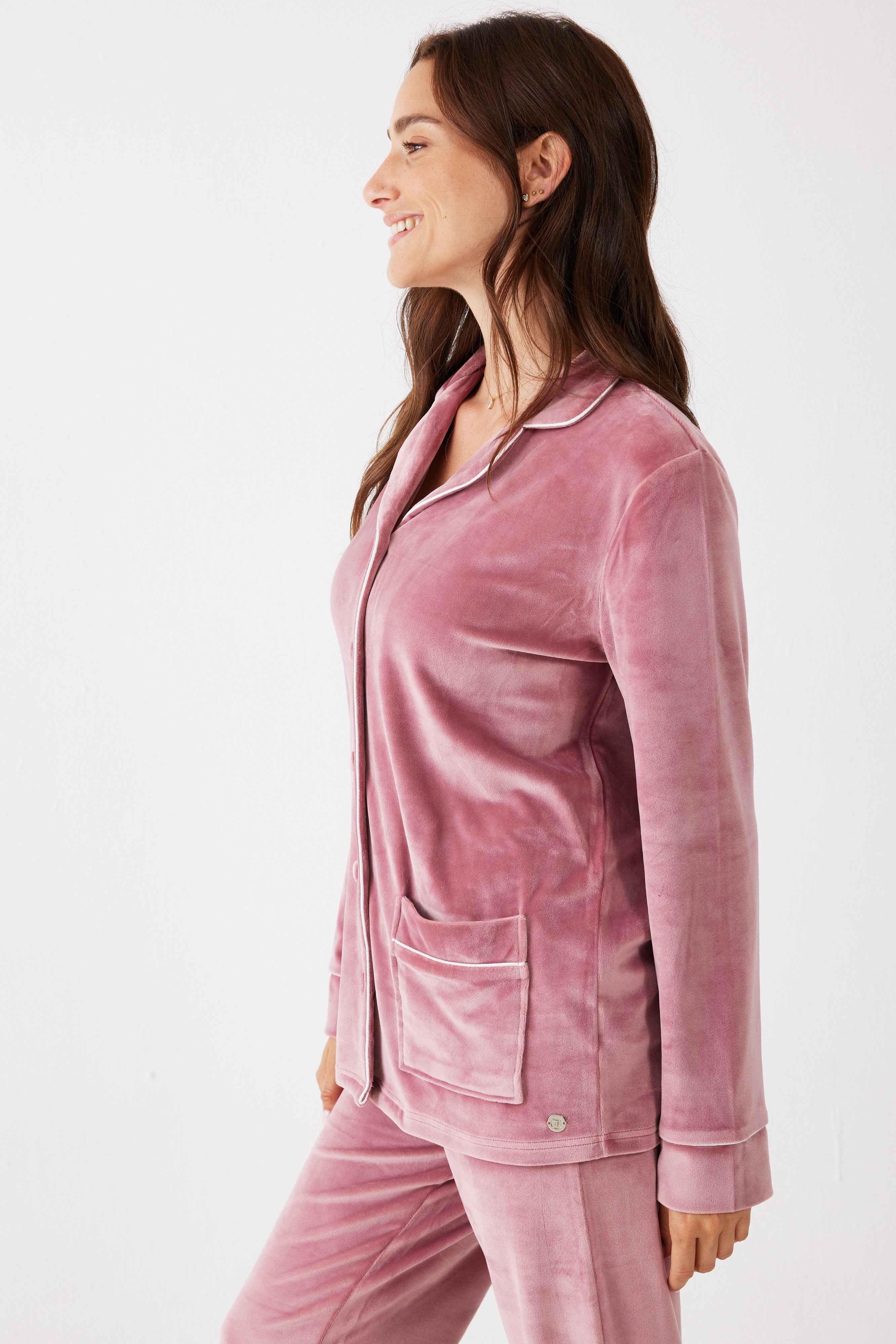 סט חליפה  מכופתרת פספול קטיפה