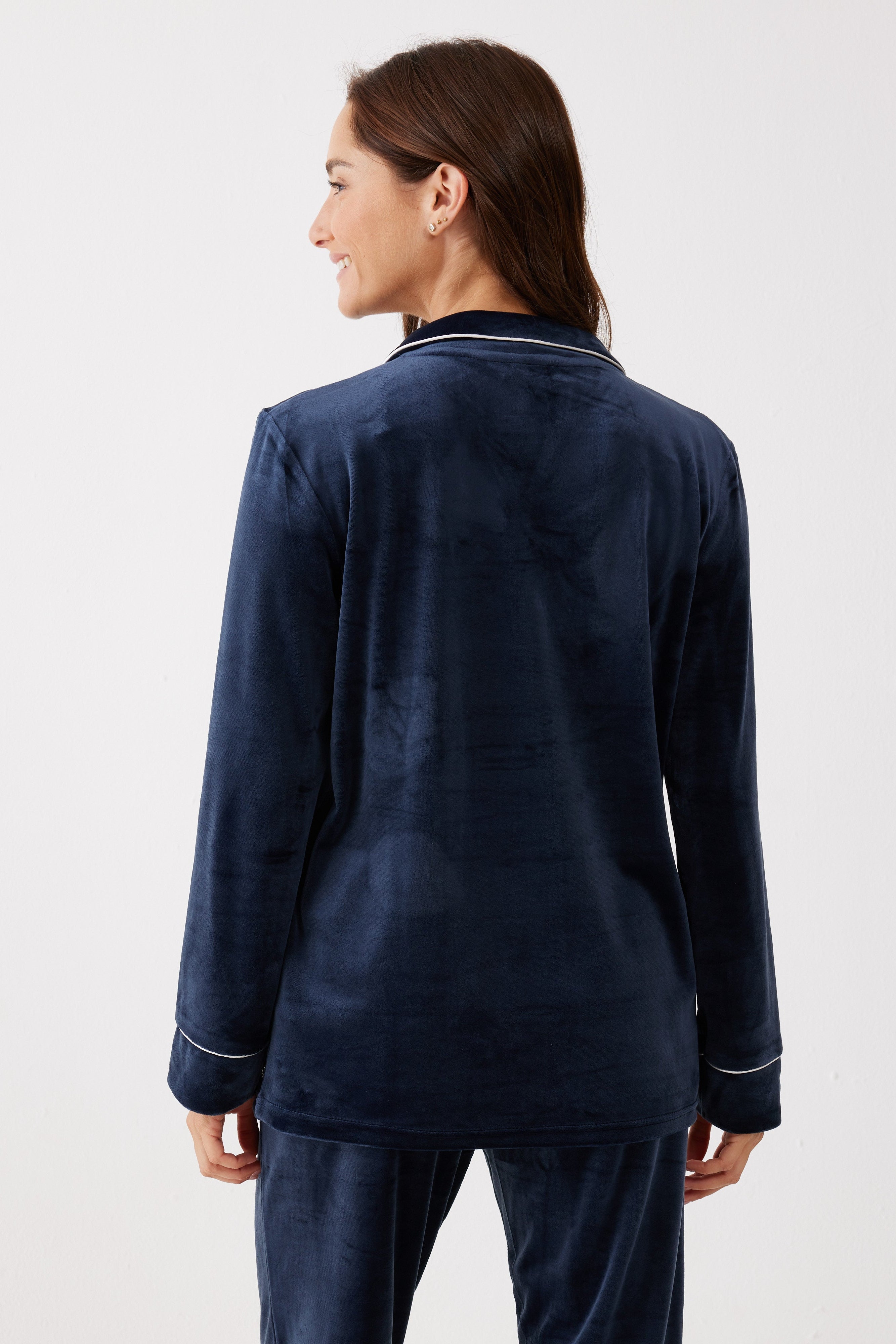 סט חליפה  מכופתרת פספול קטיפה