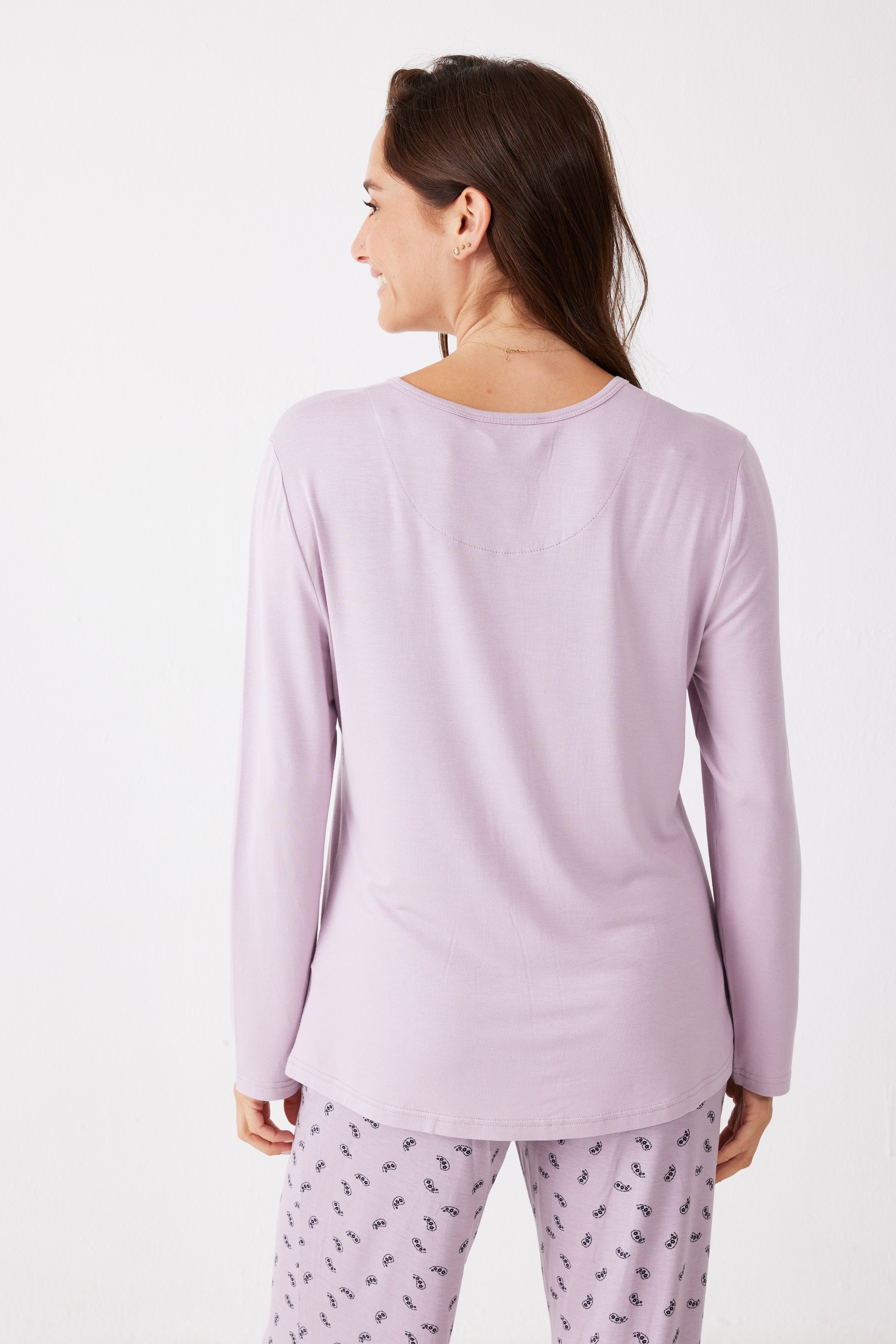 פיג'מה כפתורים הדפס ויסקוזה