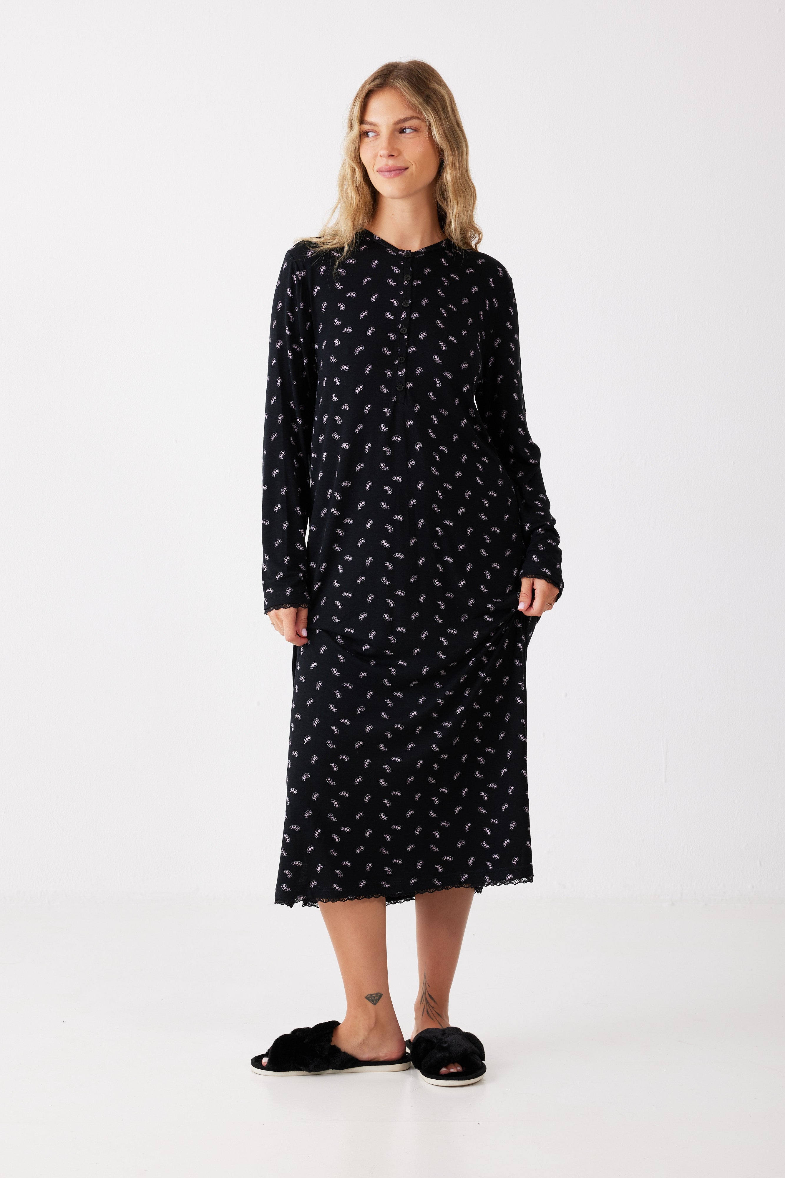 כותונת הדפס ויסקוזה