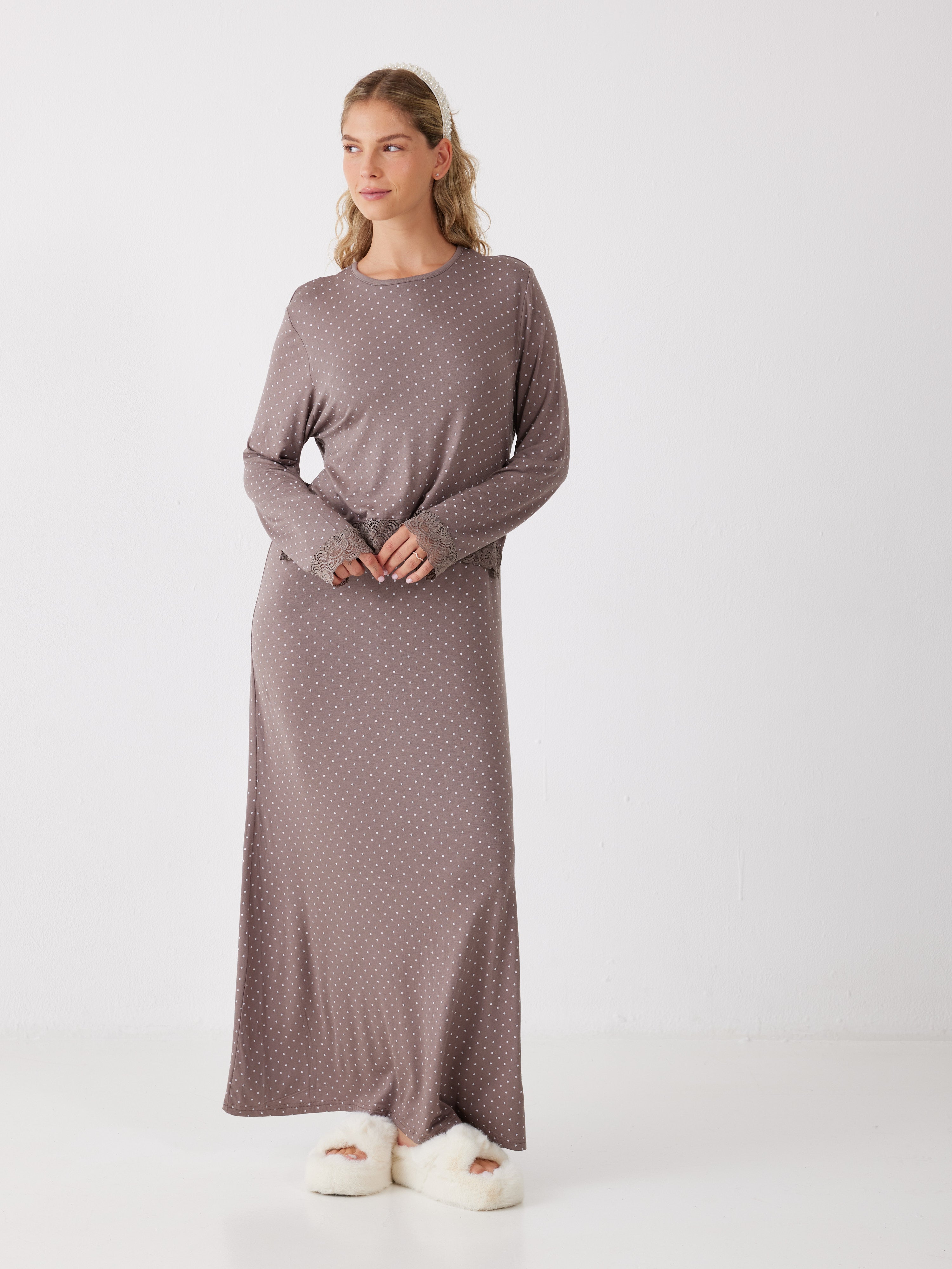 כותונת שרוול 3/4 נקודות ויסקוזה