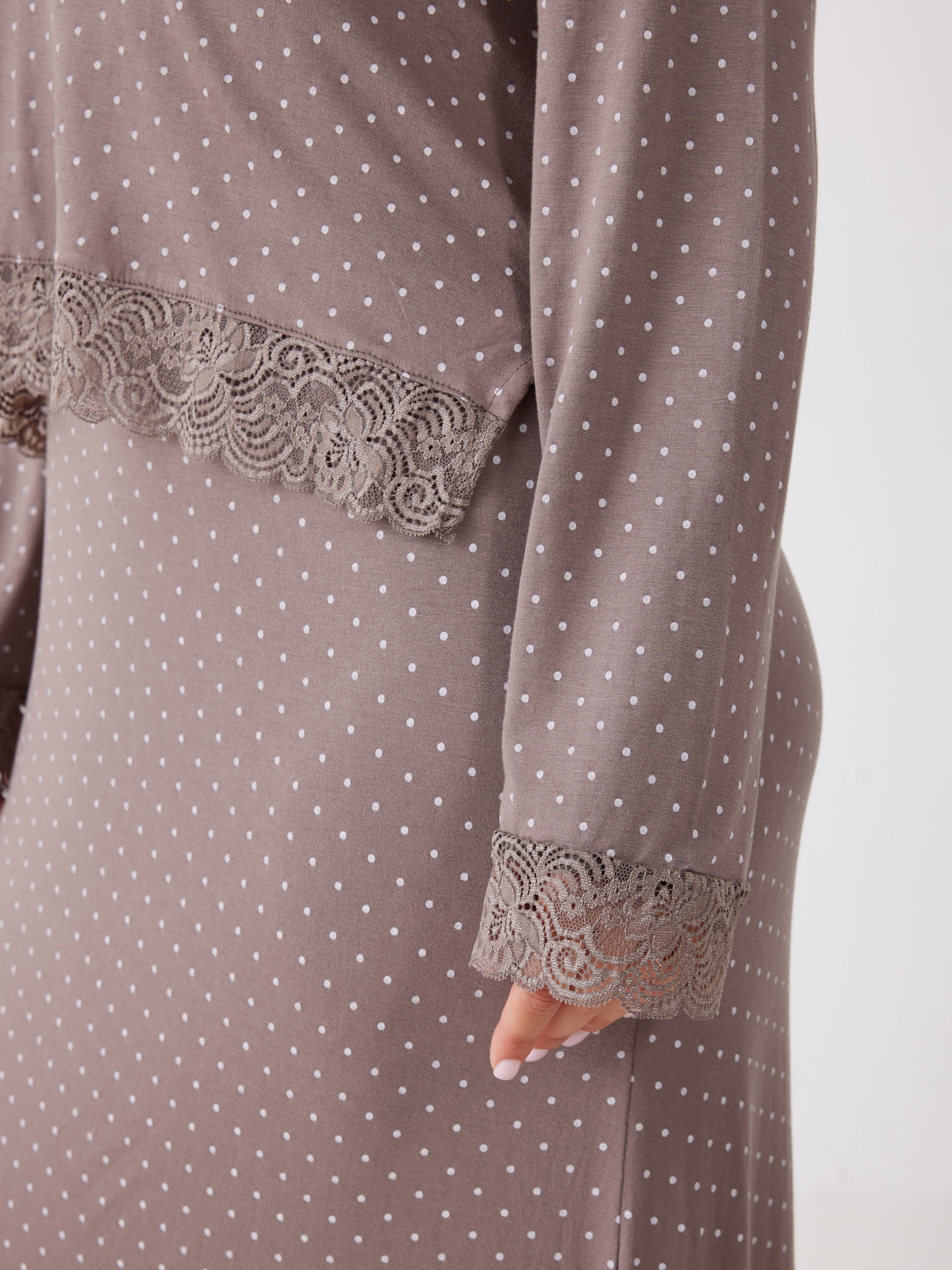 כותונת שרוול 3/4 נקודות ויסקוזה