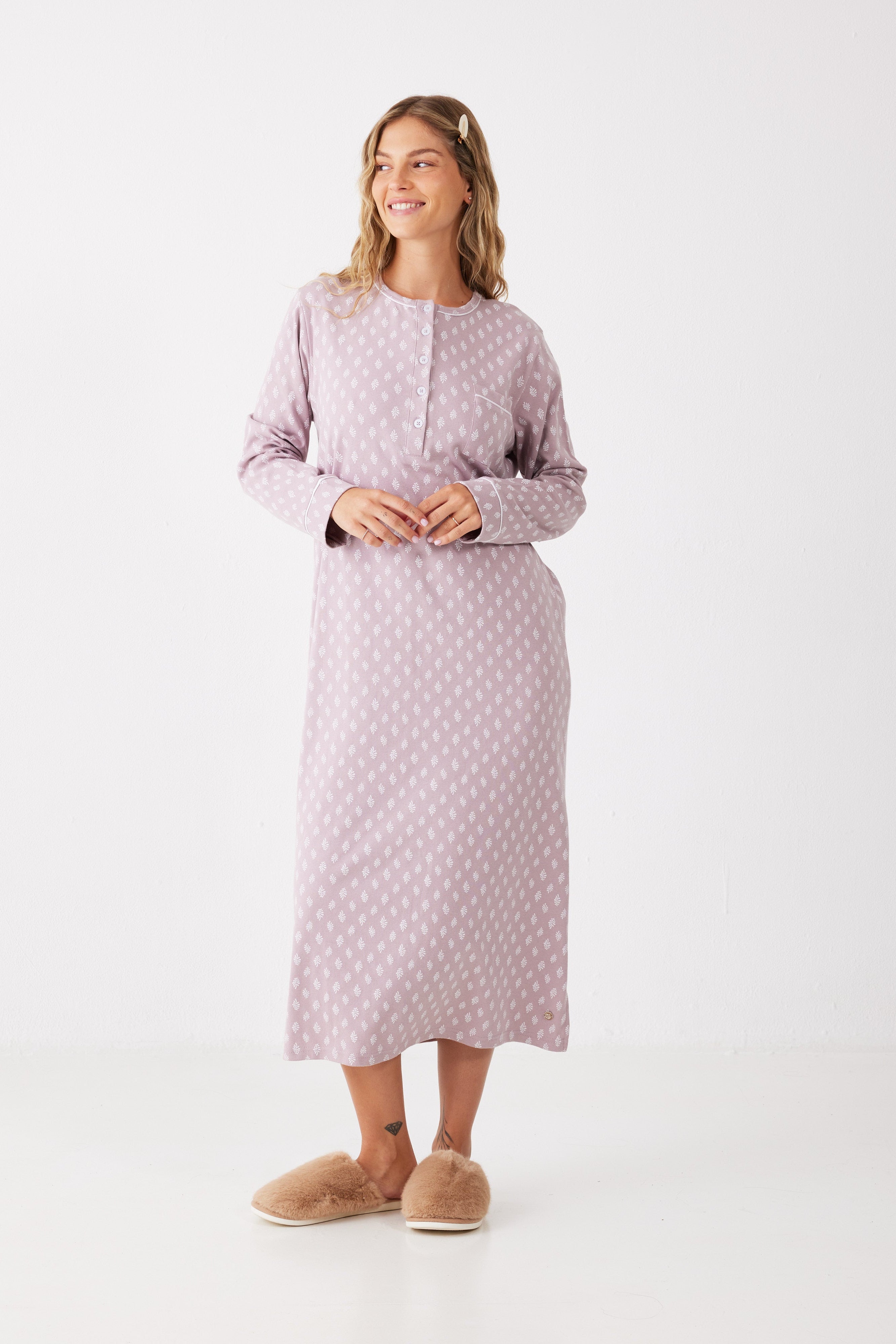 כותונת לילה עלים כותנה