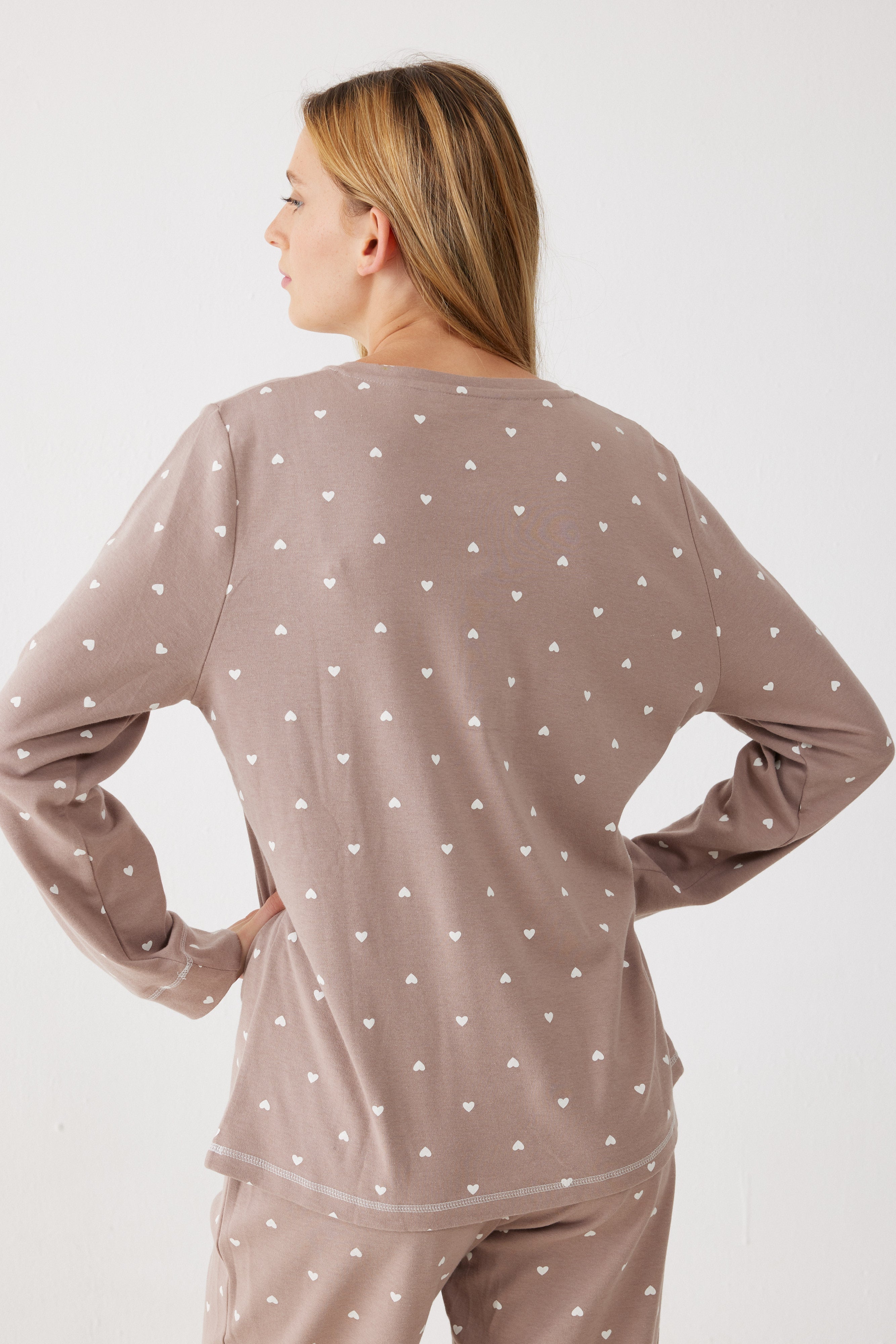 פיג'מה לבבות כותנה