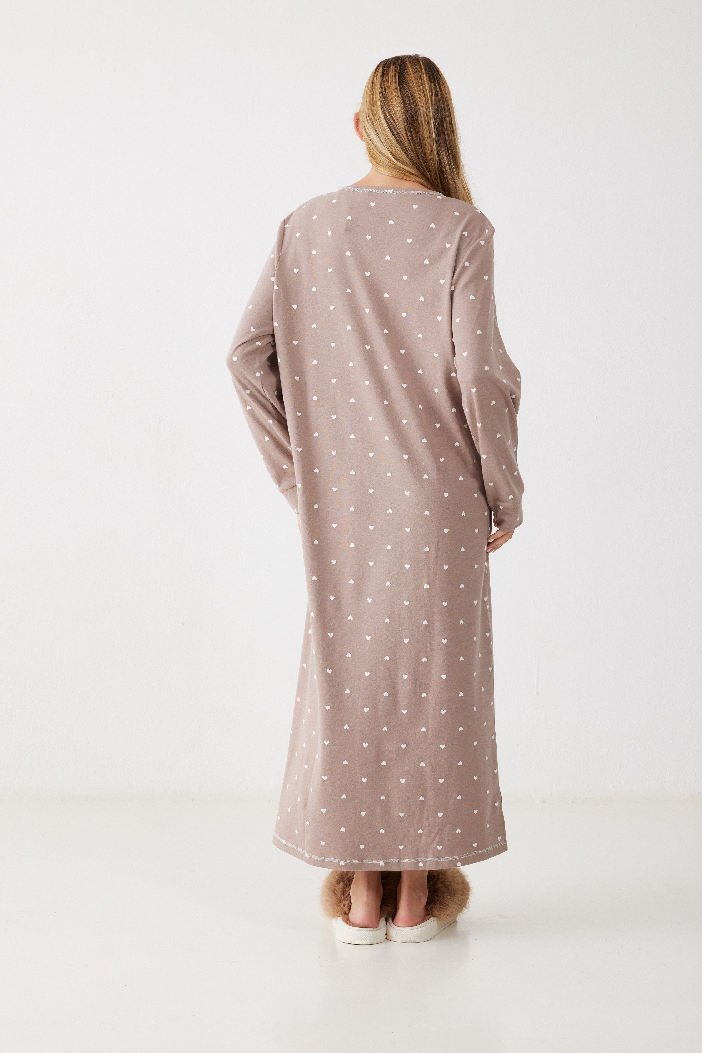 כותונת לילה לבבות כותנה